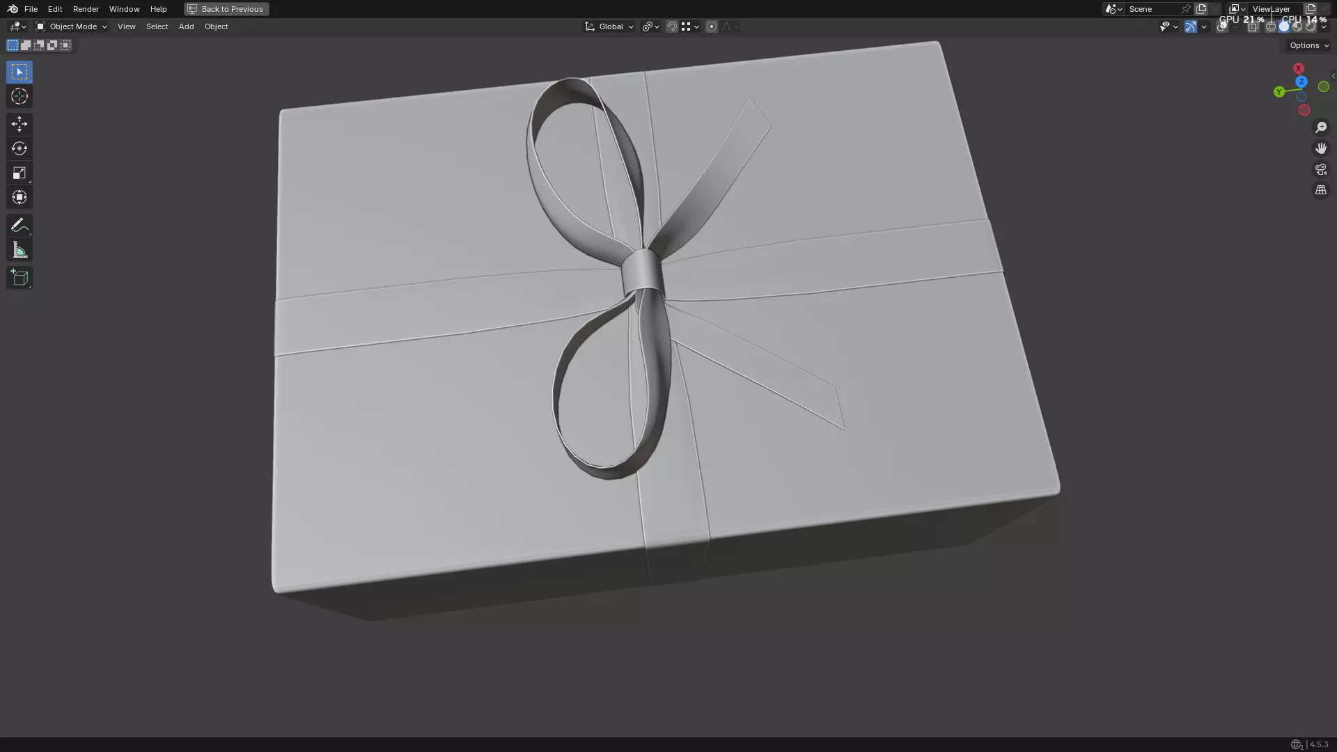 Wrapped Gift Box PBR 10 3D model_11