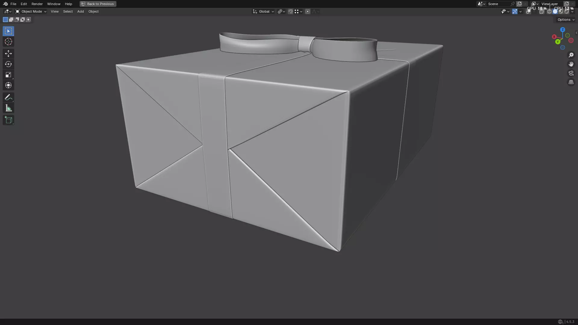 Wrapped Gift Box PBR 10 3D model_9