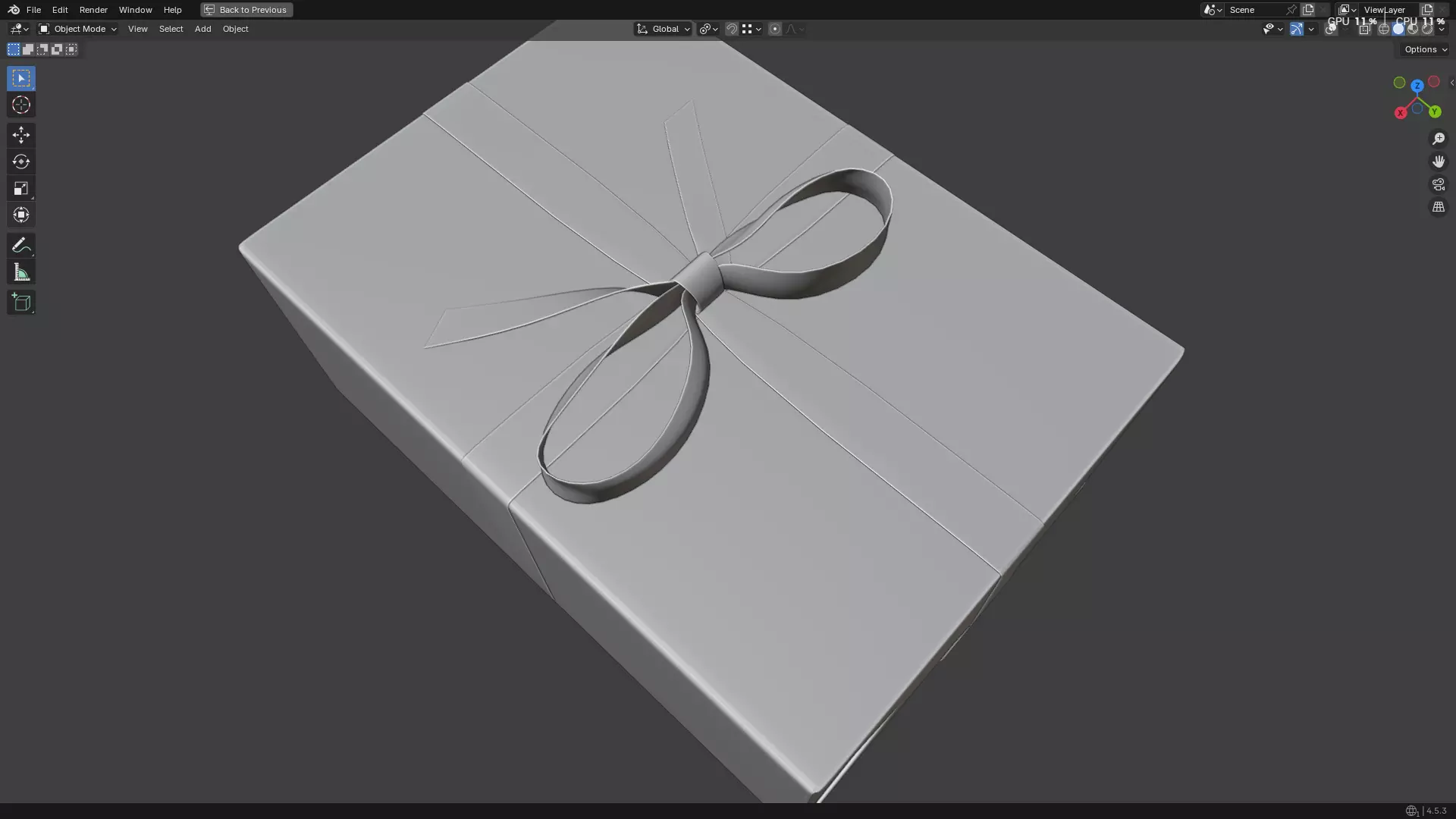 Wrapped Gift Box PBR 10 3D model_12