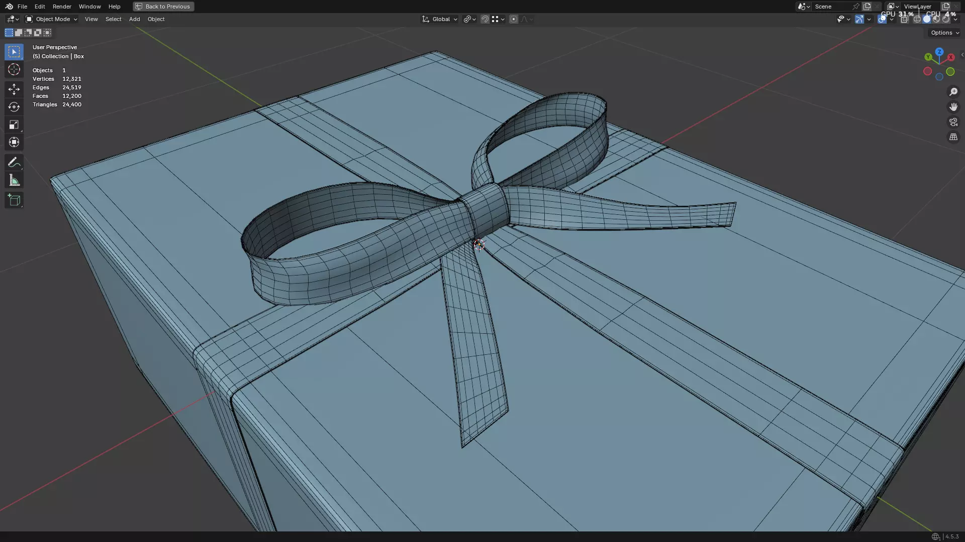 Wrapped Gift Box PBR 10 3D model_31