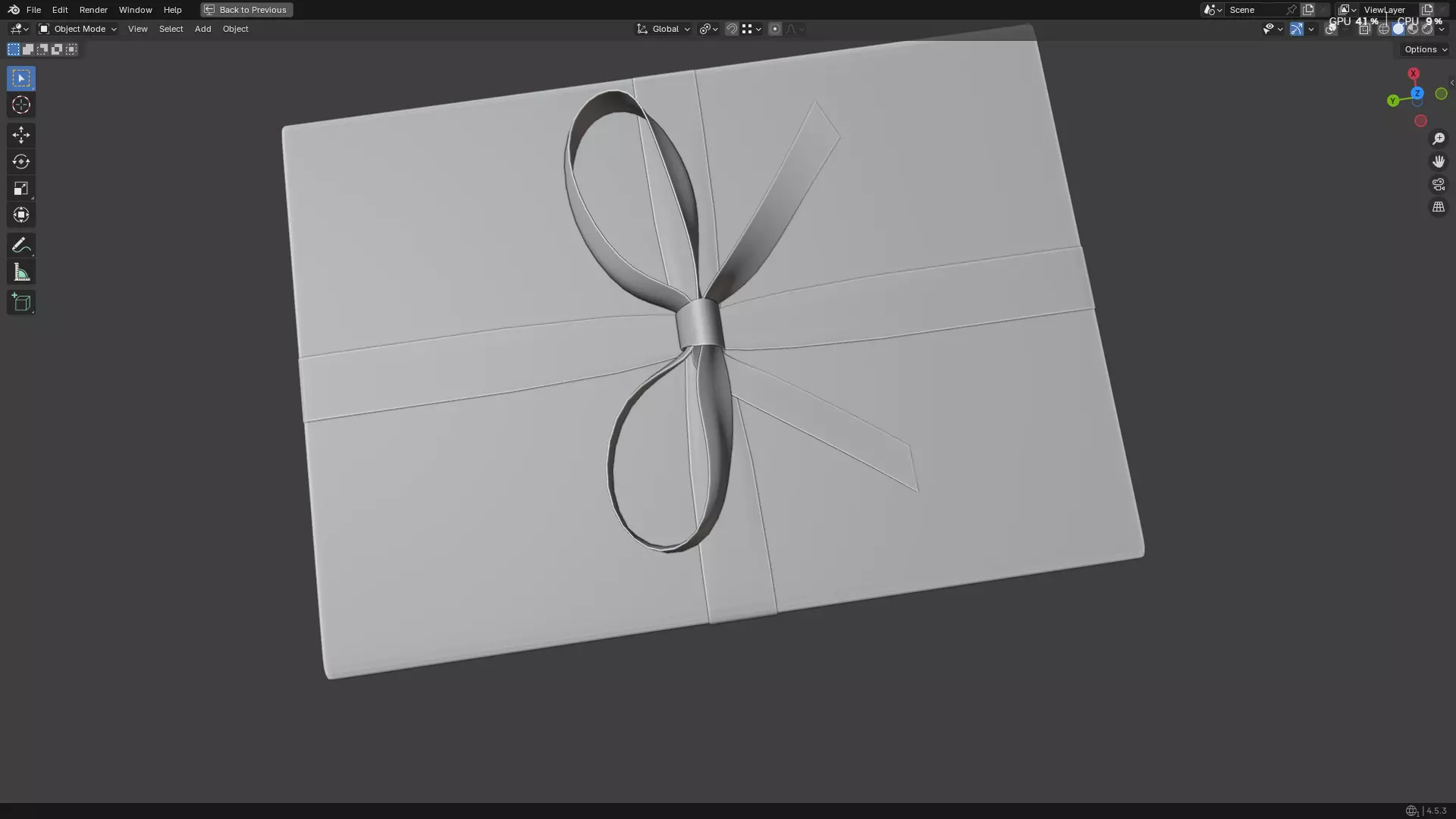 Wrapped Gift Box PBR 10 3D model_17