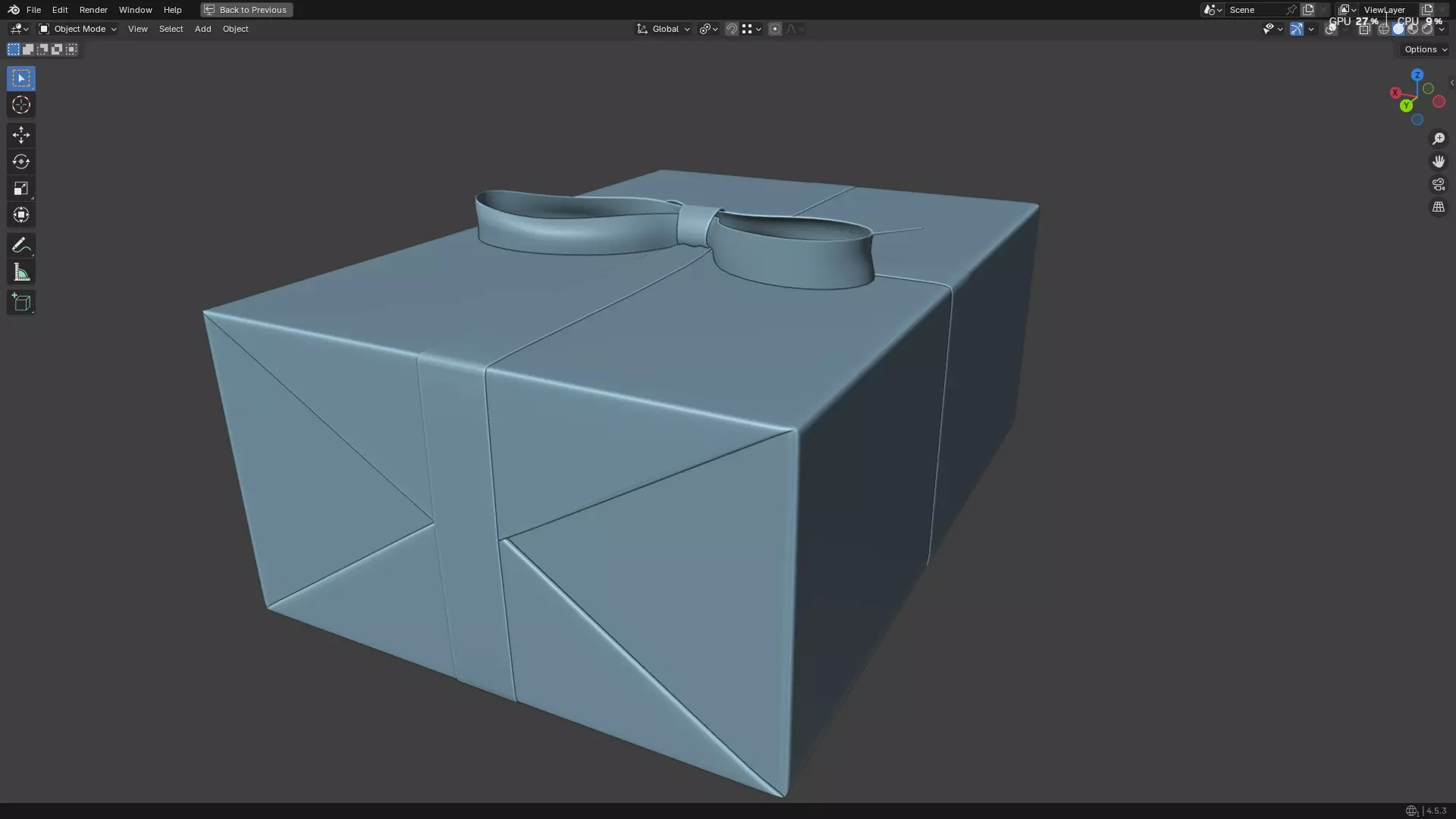 Wrapped Gift Box PBR 10 3D model_20