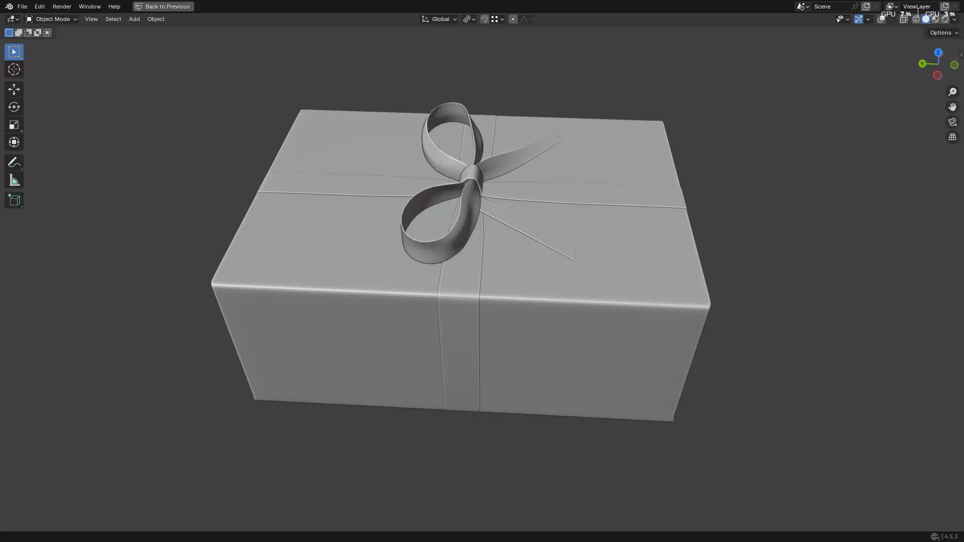 Wrapped Gift Box PBR 10 3D model_6