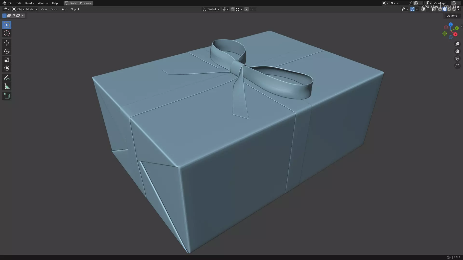 Wrapped Gift Box PBR 10 3D model_21