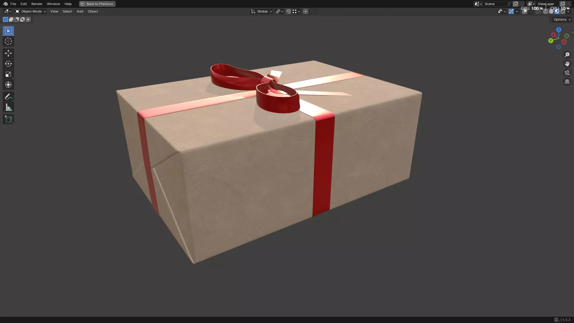 Wrapped Gift Box PBR 10 3D model_40