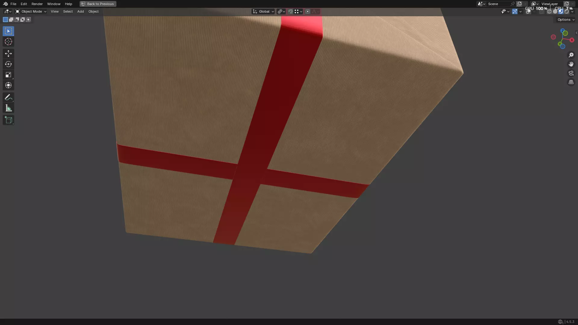 Wrapped Gift Box PBR 10 3D model_48