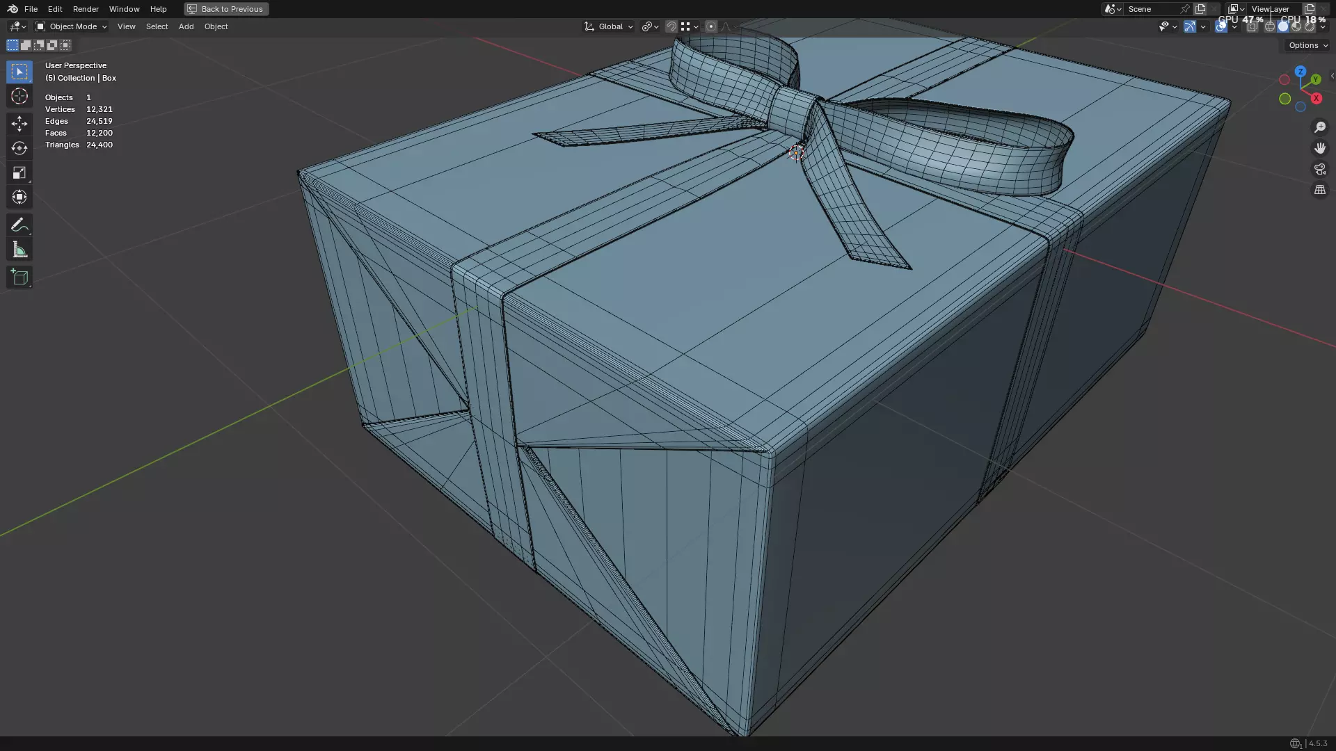 Wrapped Gift Box PBR 10 3D model_37