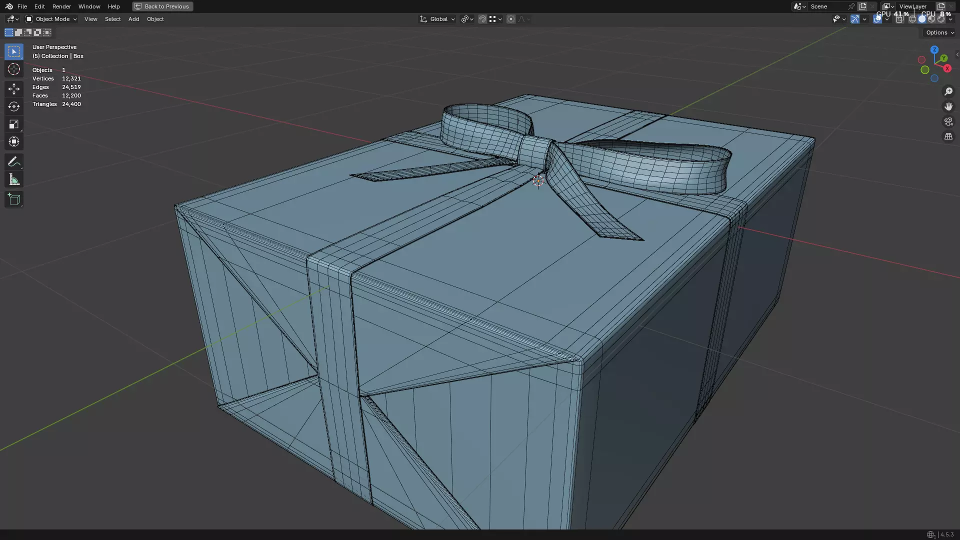 Wrapped Gift Box PBR 10 3D model_35