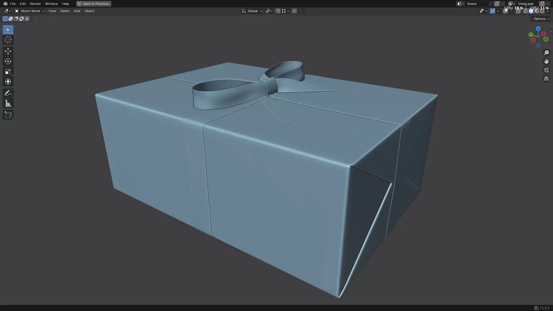 Wrapped Gift Box PBR 10 3D model_19