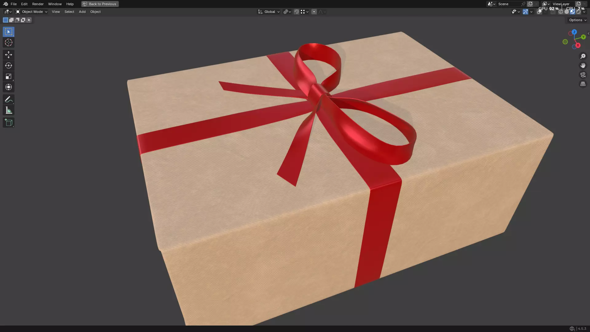 Wrapped Gift Box PBR 10 3D model_52