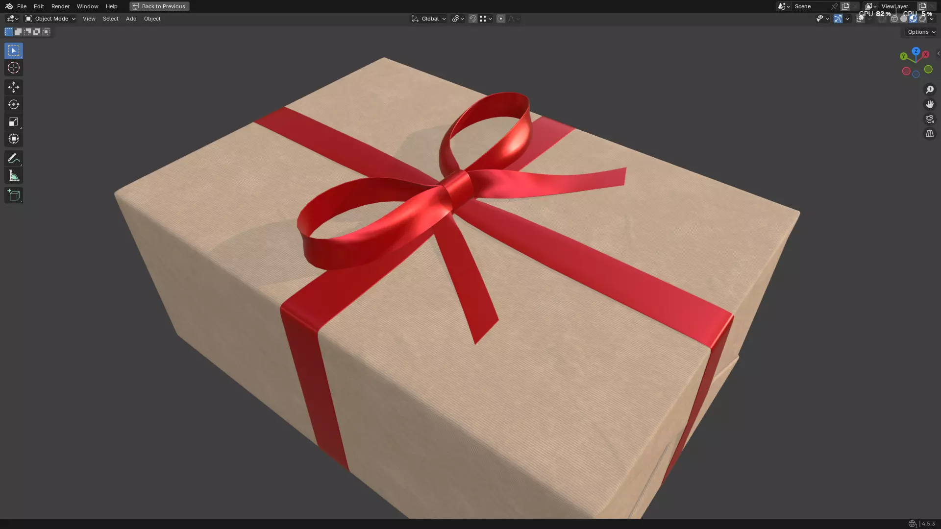 Wrapped Gift Box PBR 10 3D model_49
