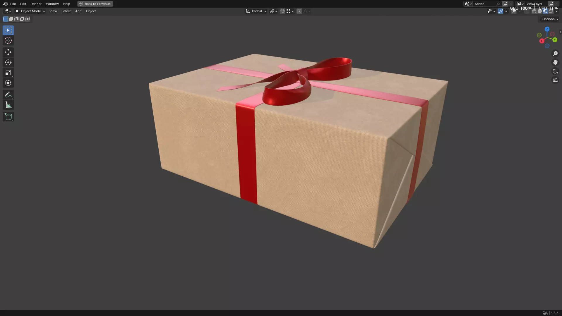 Wrapped Gift Box PBR 10 3D model_41