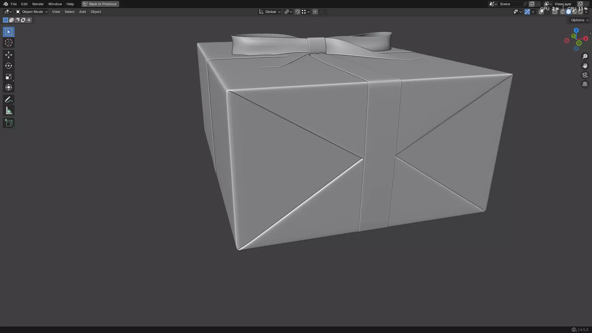 Wrapped Gift Box PBR 10 3D model_10