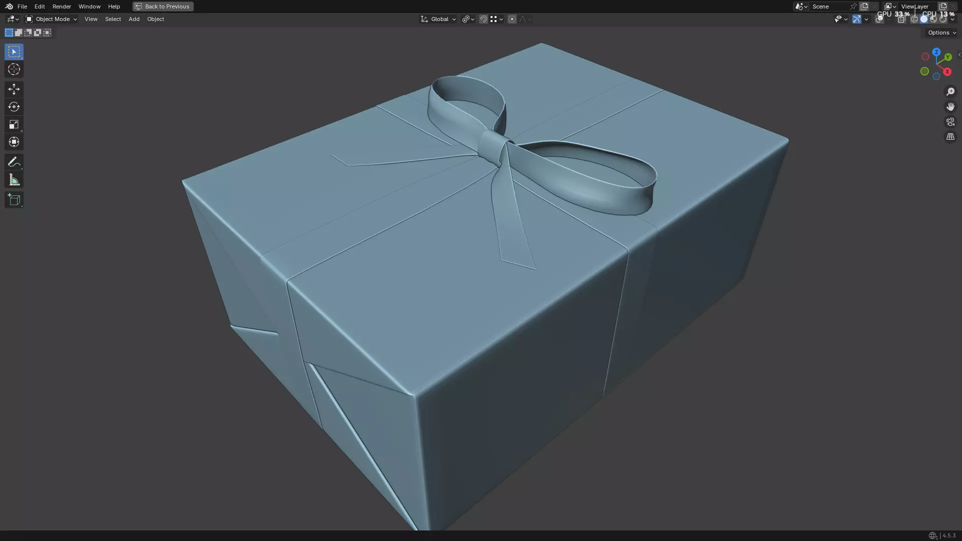 Wrapped Gift Box PBR 10 3D model_26
