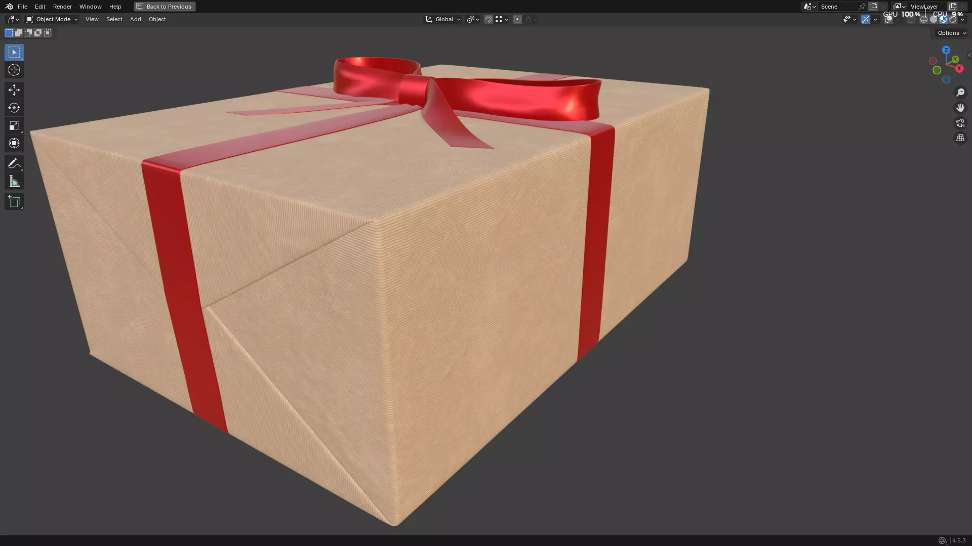 Wrapped Gift Box PBR 10 3D model_47