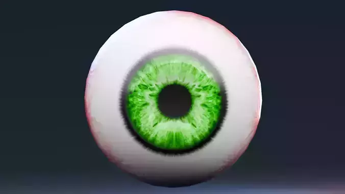 Stylized Halloween Props - Eyeball Low-poly 3D model