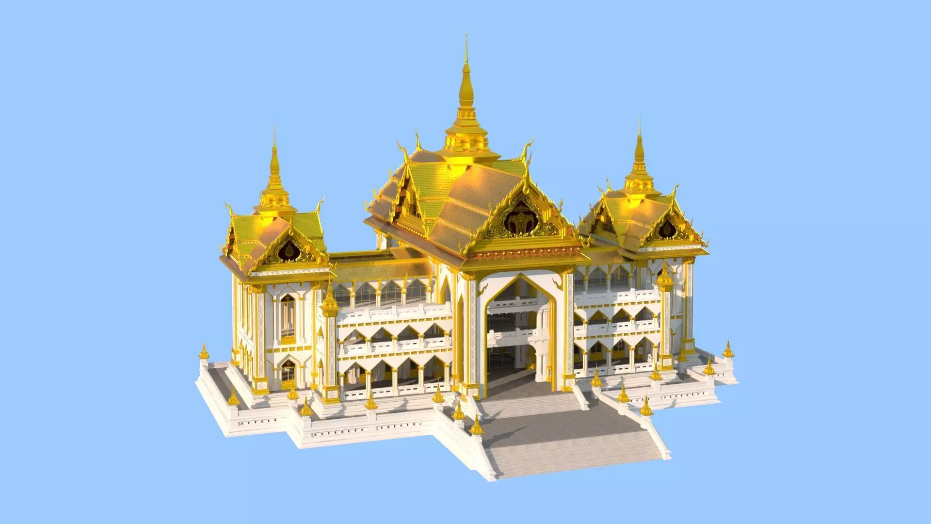 Southeast Asian Luxury Hotel 3D Model 3D model_3