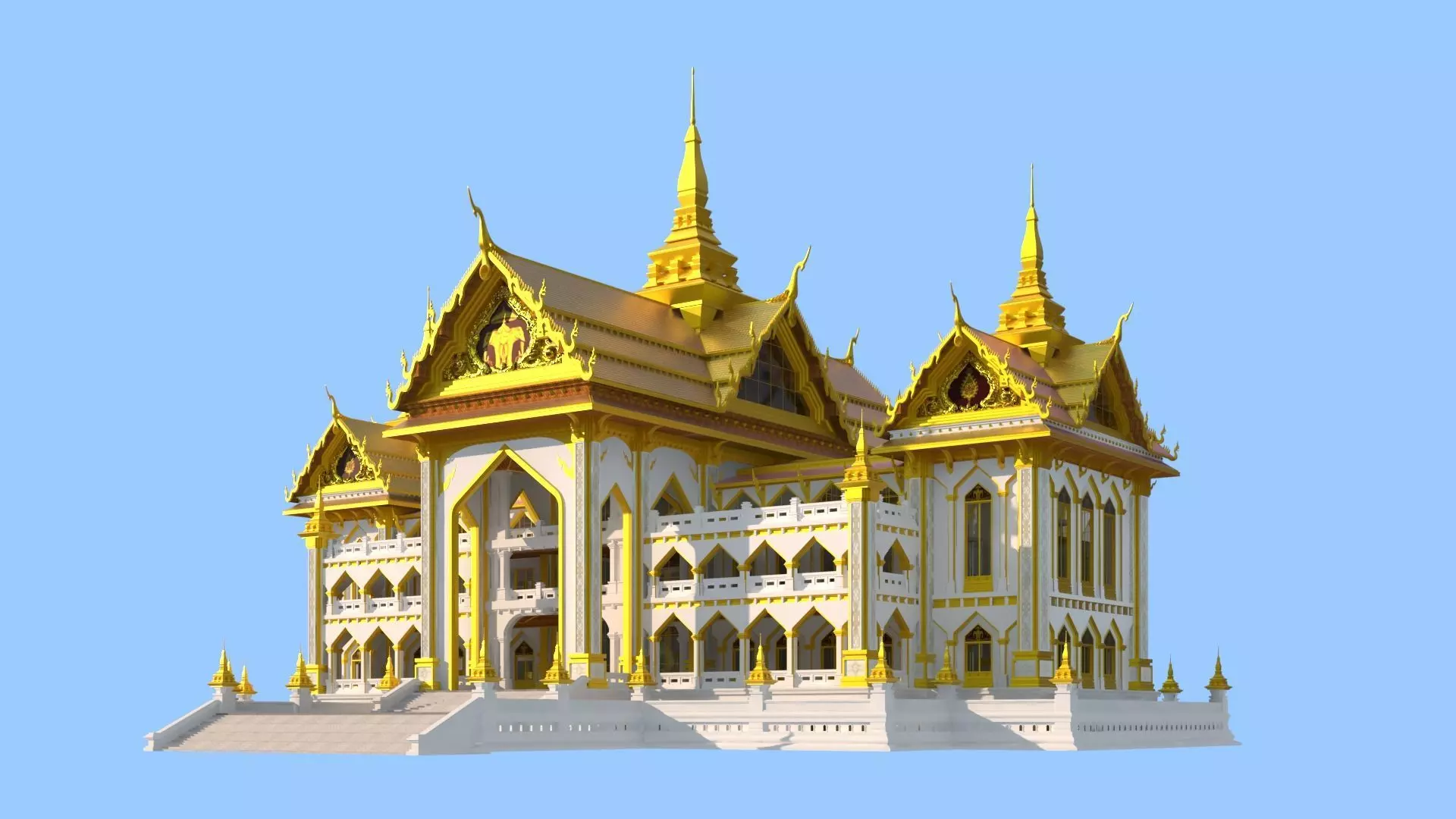 Southeast Asian Luxury Hotel 3D Model 3D model_2