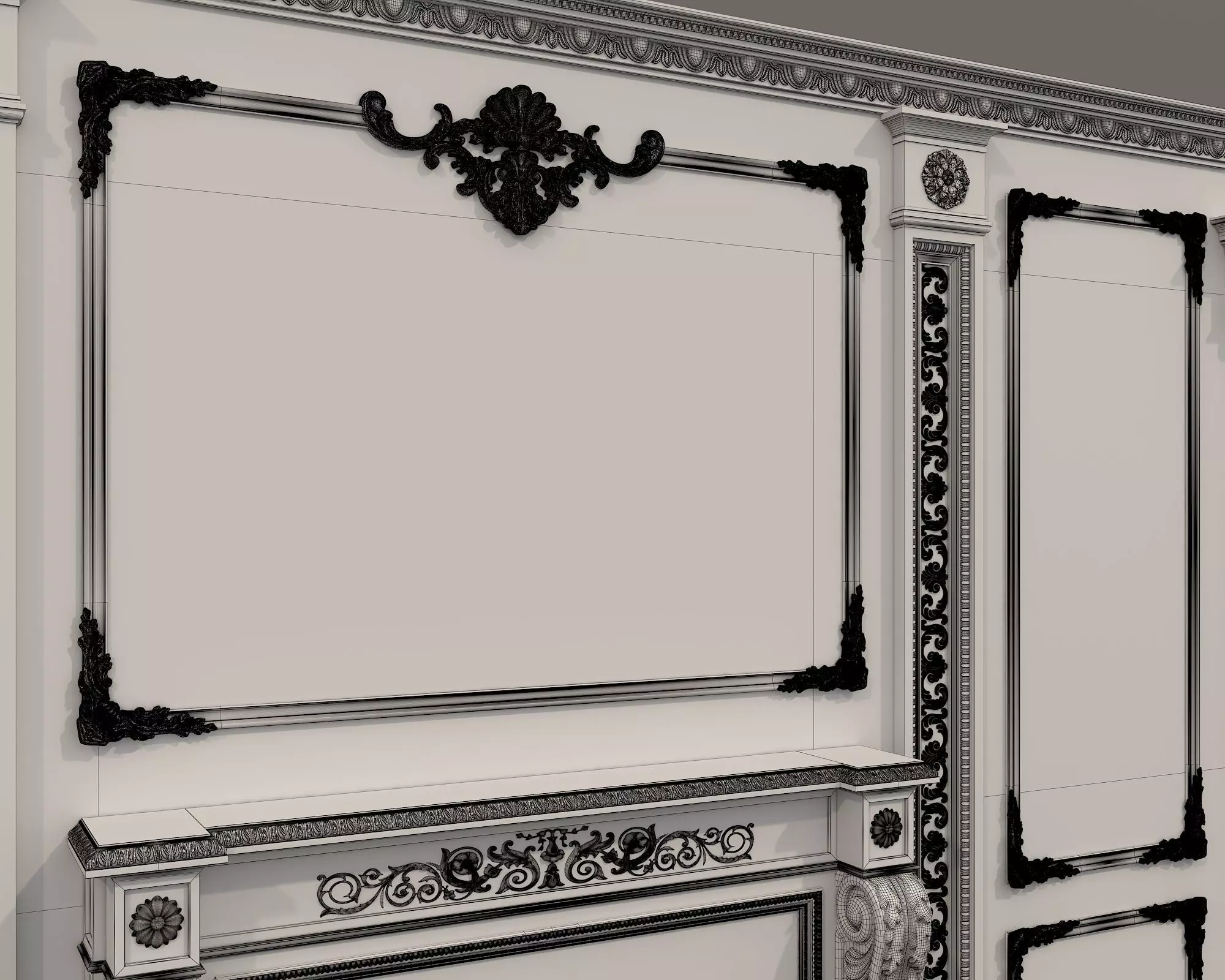 Wall Molding in Classic French style 42 3D model_10