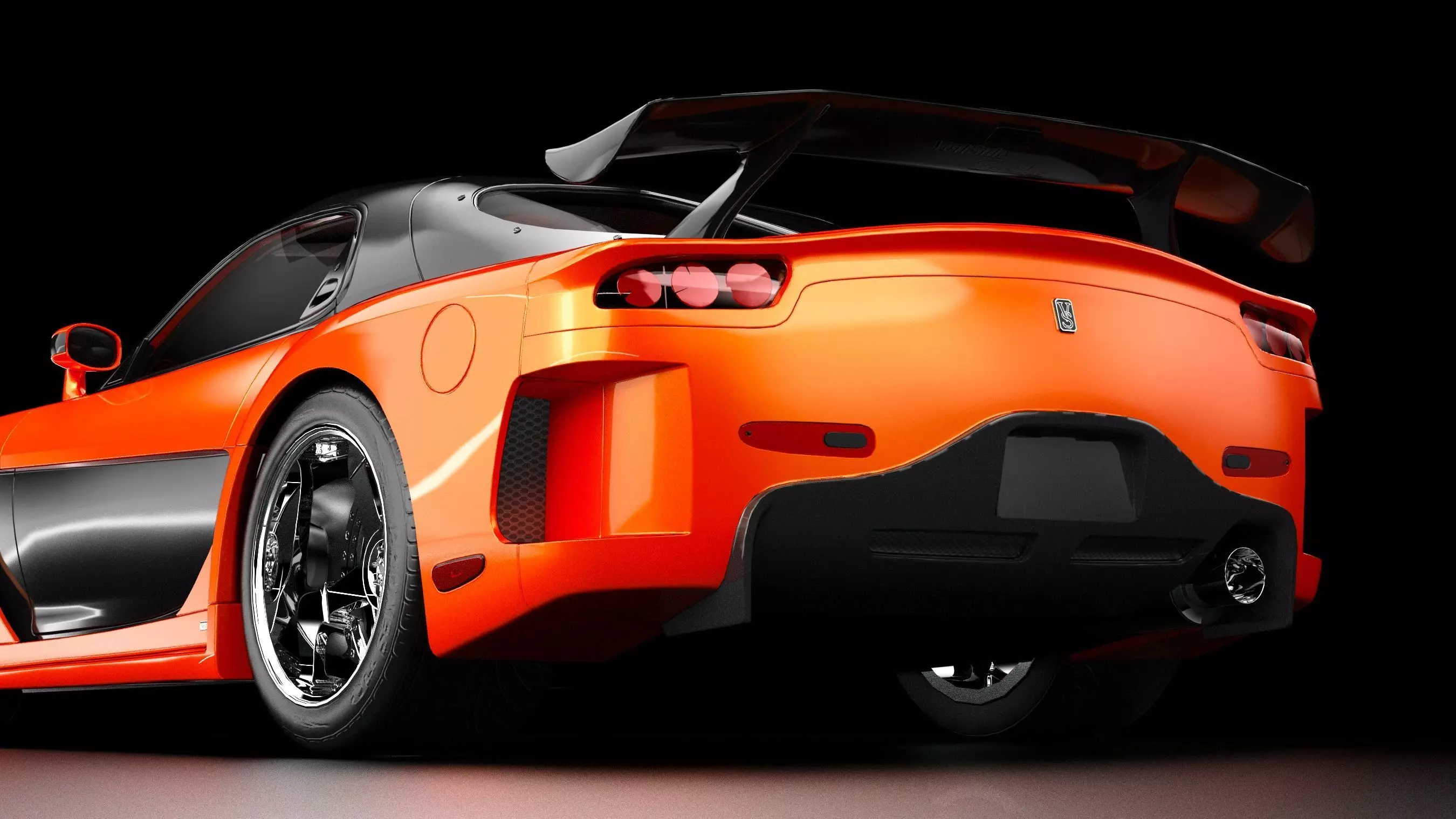 Veilside Mazda RX-7 Low-poly 3D model_2