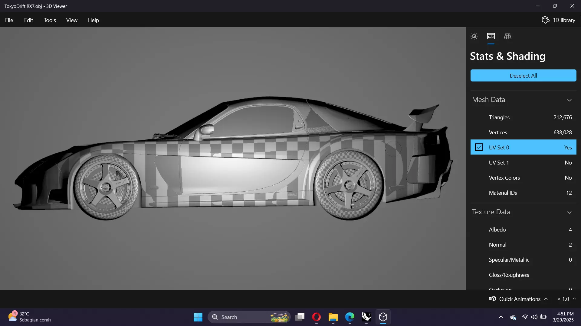 Veilside Mazda RX-7 Low-poly 3D model_26
