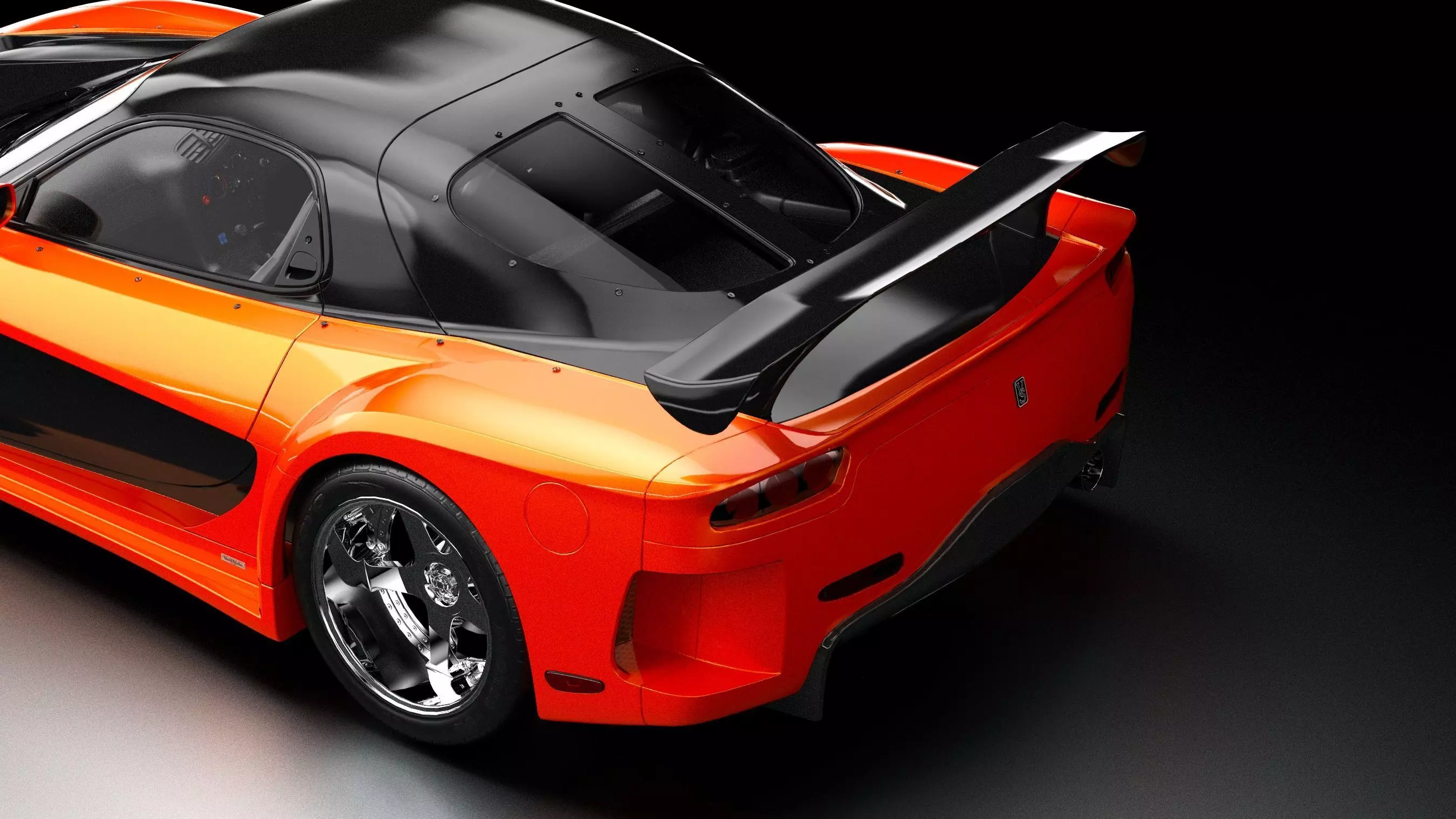 Veilside Mazda RX-7 Low-poly 3D model_5