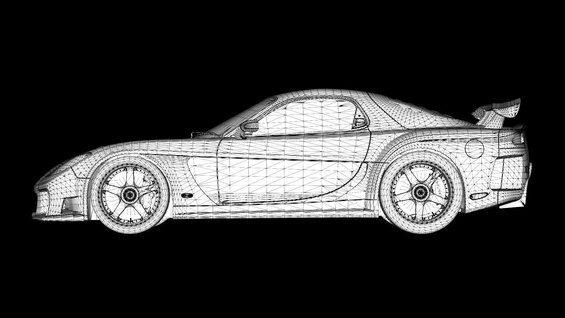 Veilside Mazda RX-7 Low-poly 3D model_19