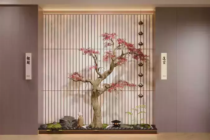 Chinese   style indoor landscape installation