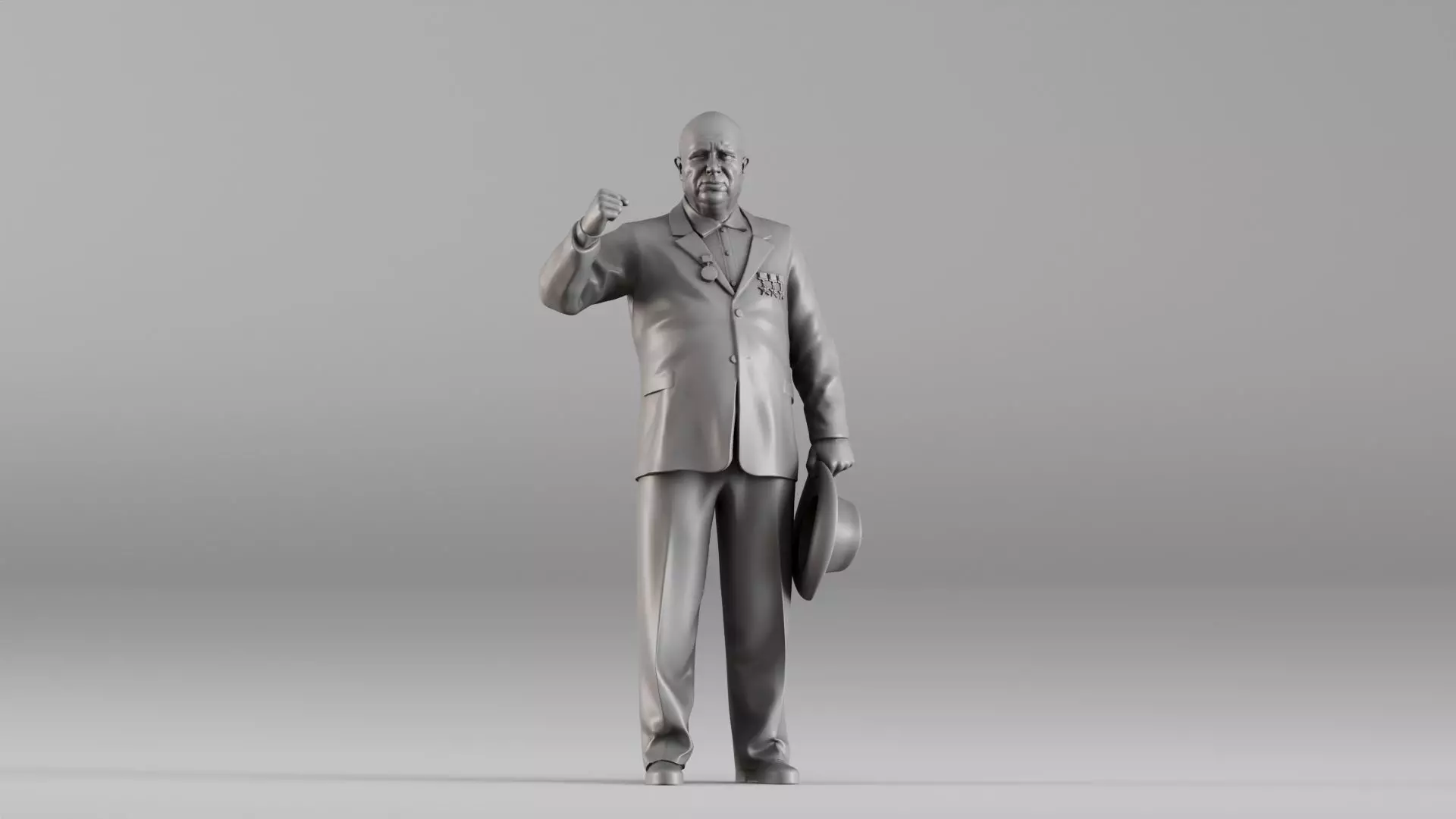 S00026 Nikita Khrushchev 3dp 3D print model_2