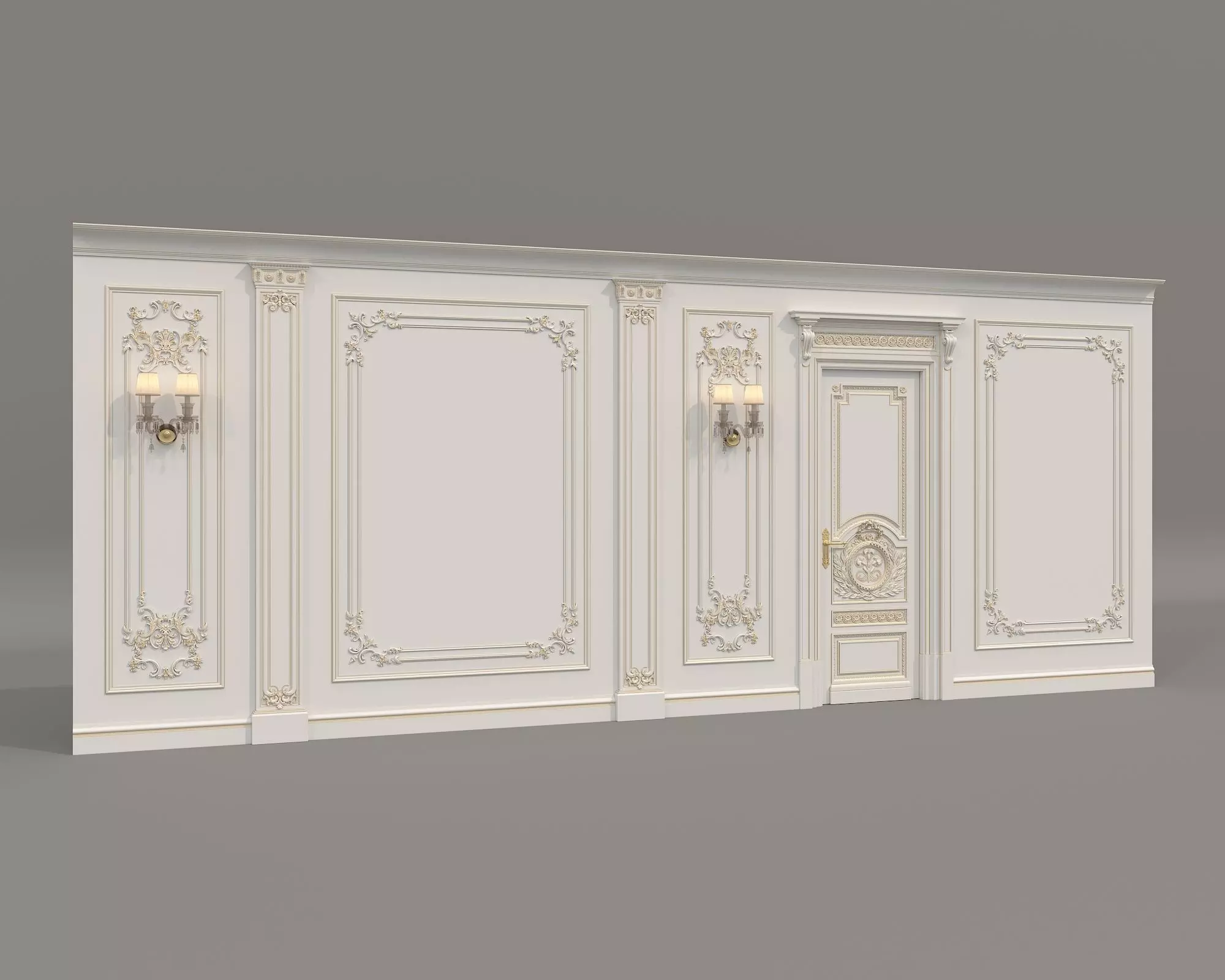 Wall Molding in Classic French style 49 3D model_0