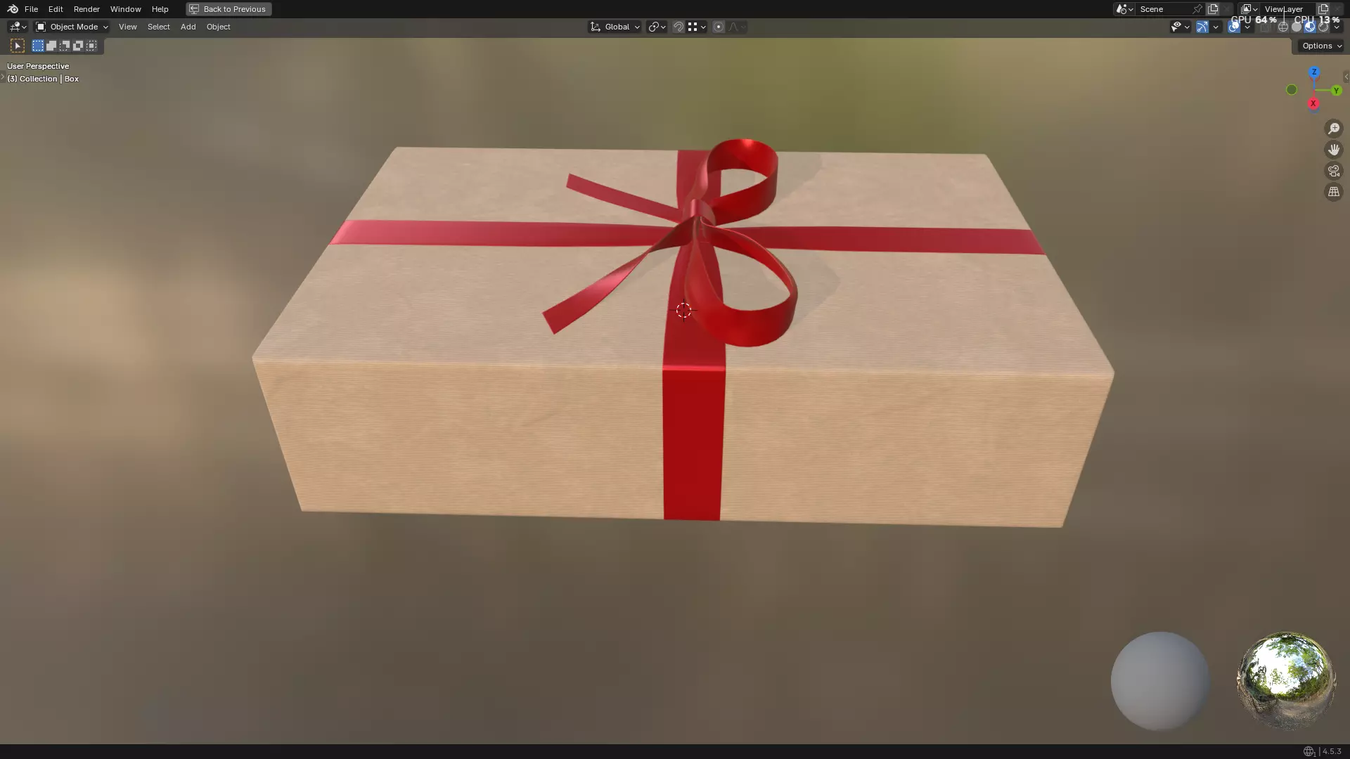 Wrapped Gift Box PBR 11 3D model_11