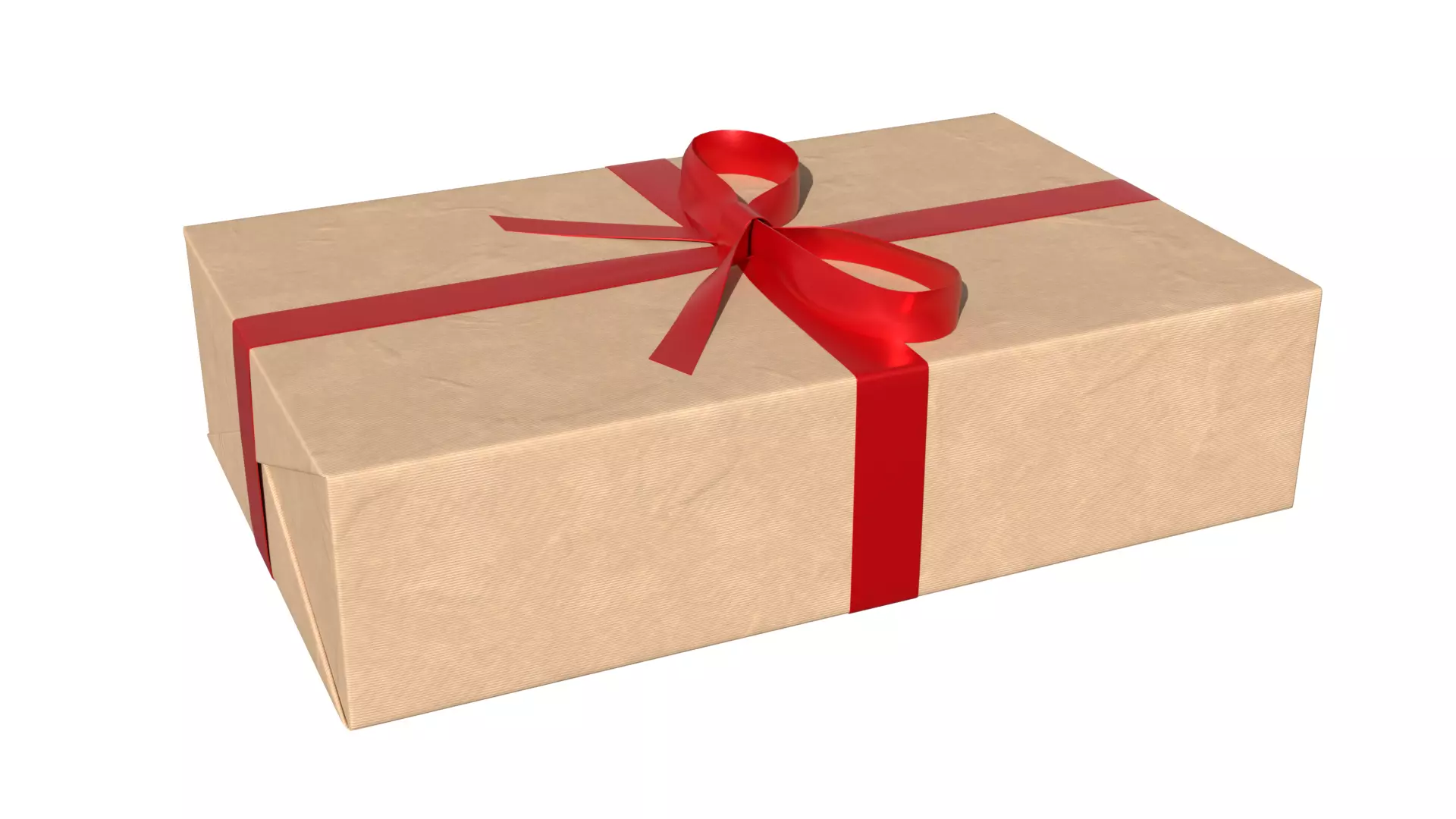 Wrapped Gift Box PBR 11 3D model_0