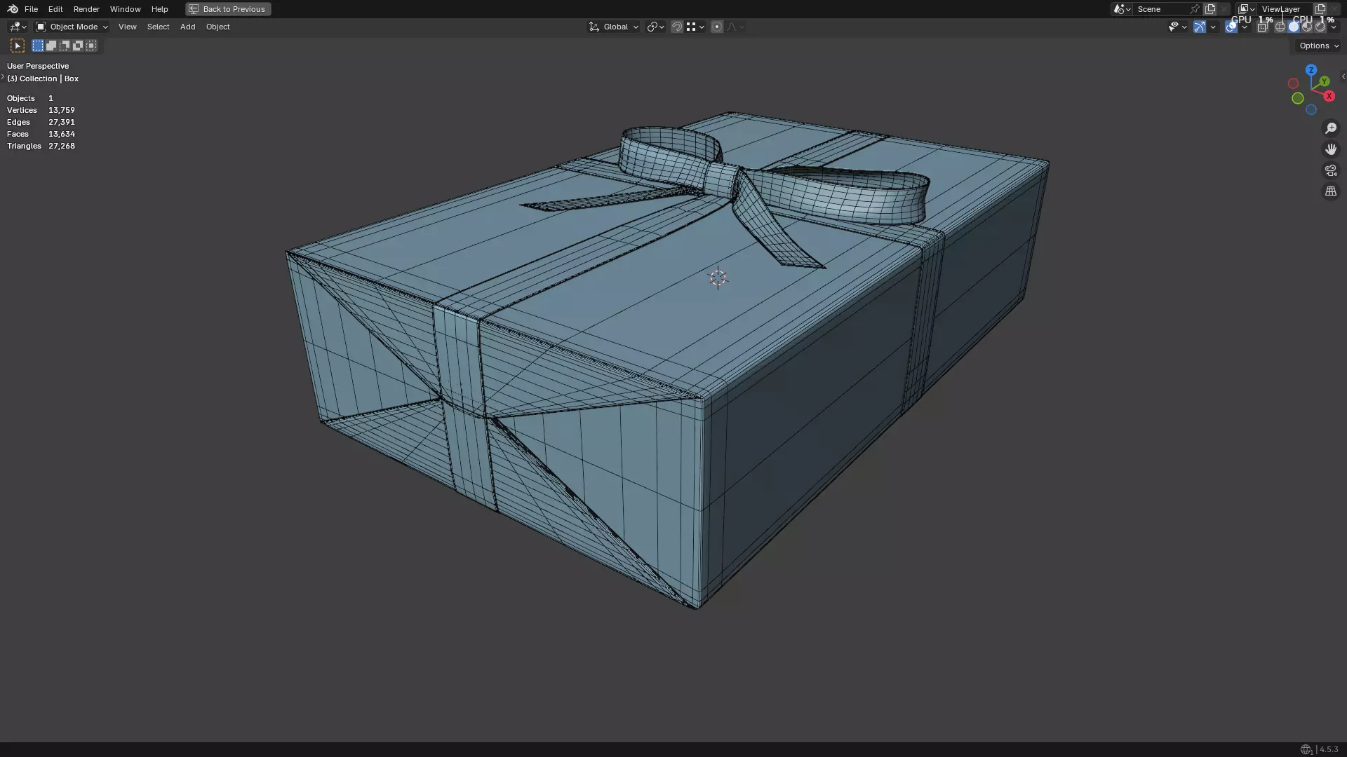 Wrapped Gift Box PBR 11 3D model_42