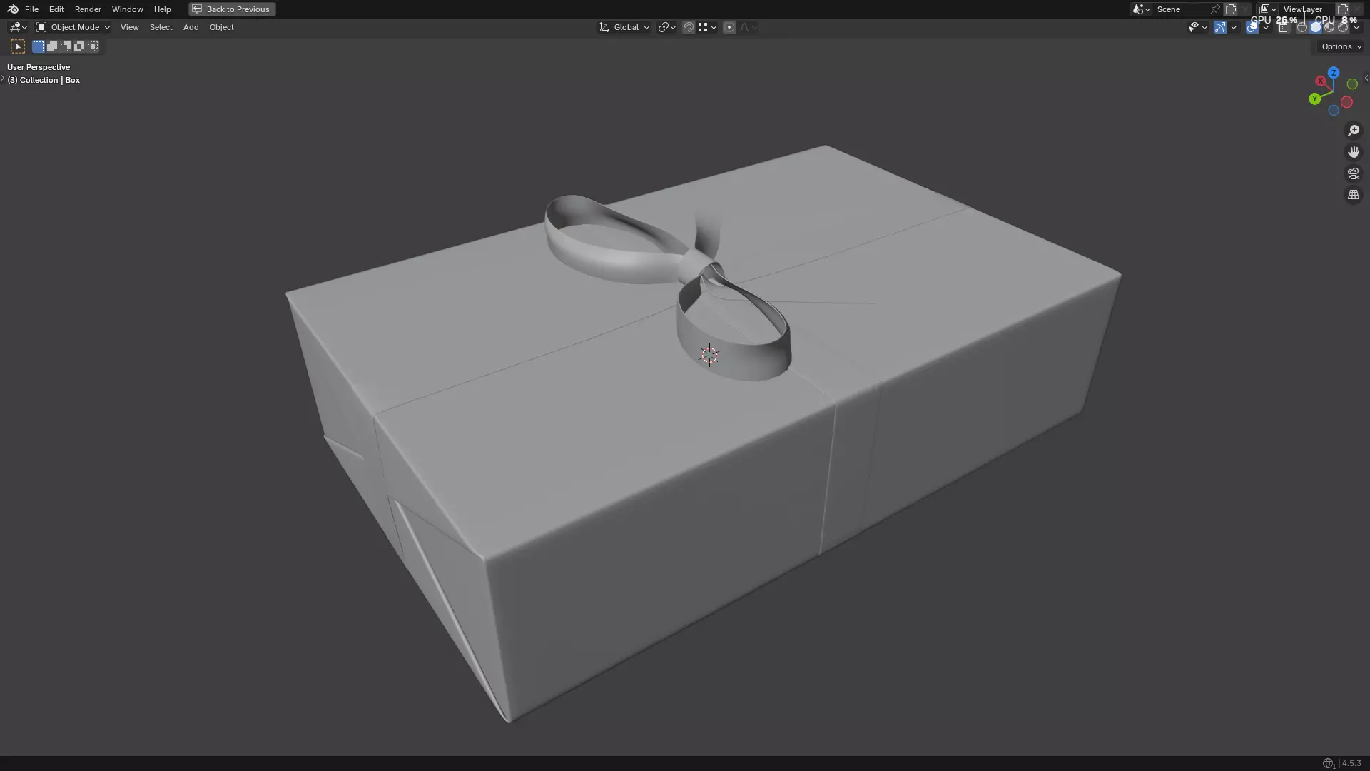 Wrapped Gift Box PBR 11 3D model_26