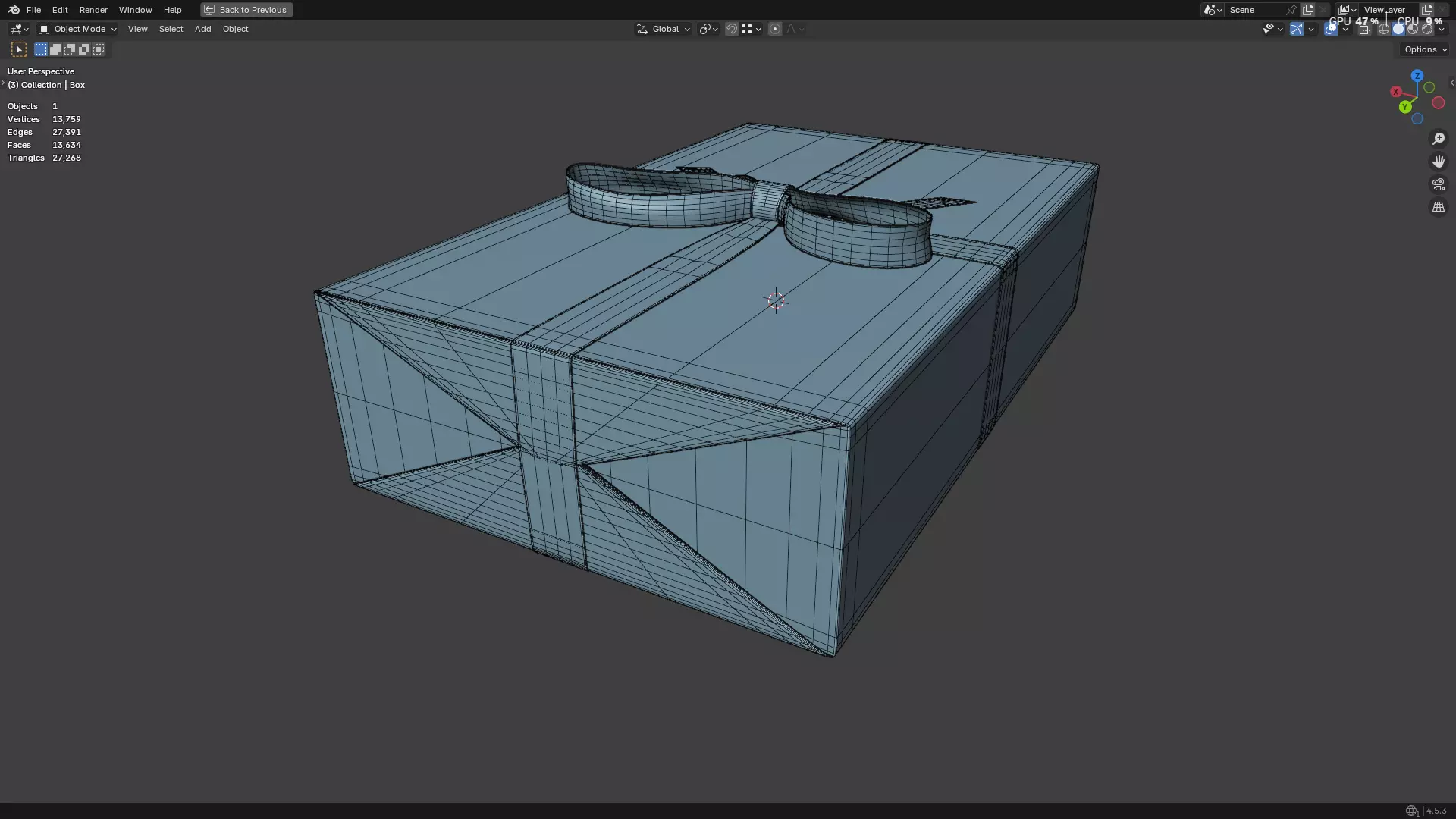 Wrapped Gift Box PBR 11 3D model_43