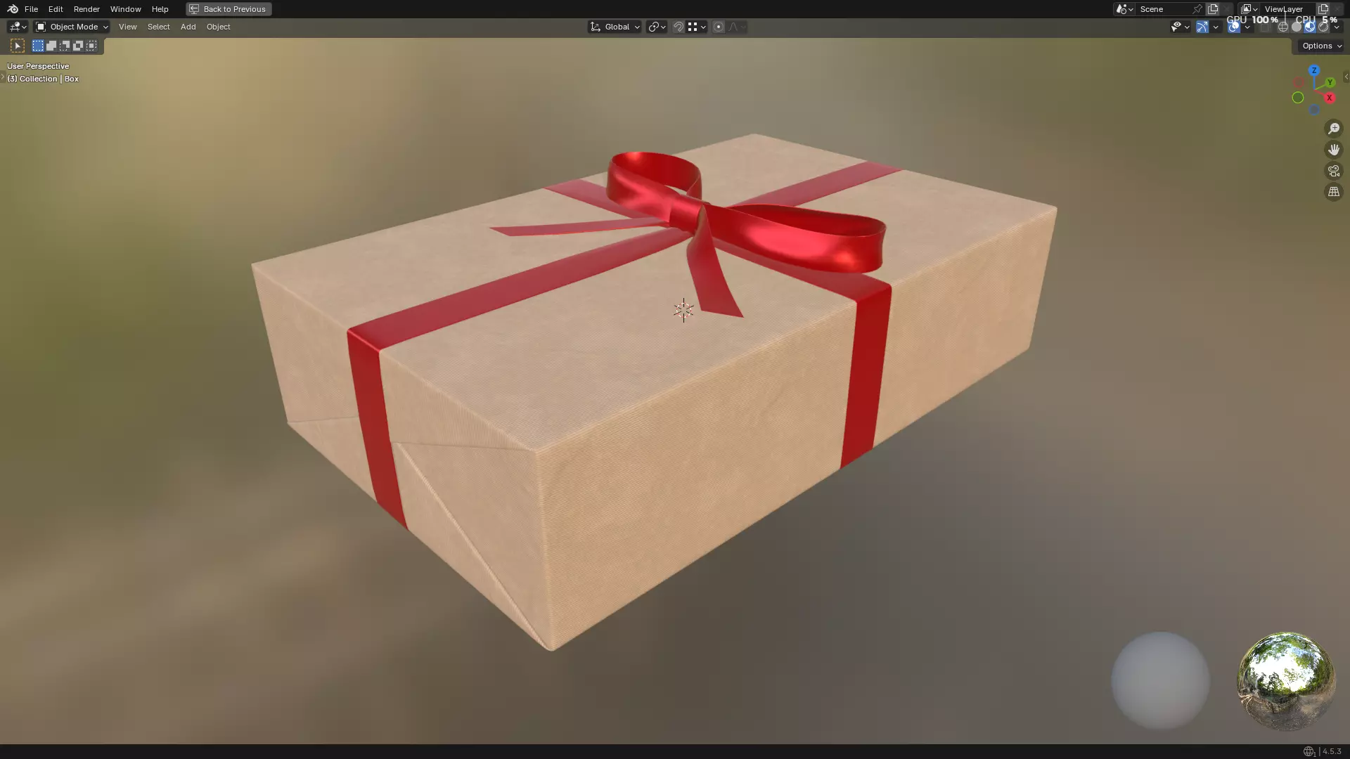Wrapped Gift Box PBR 11 3D model_7