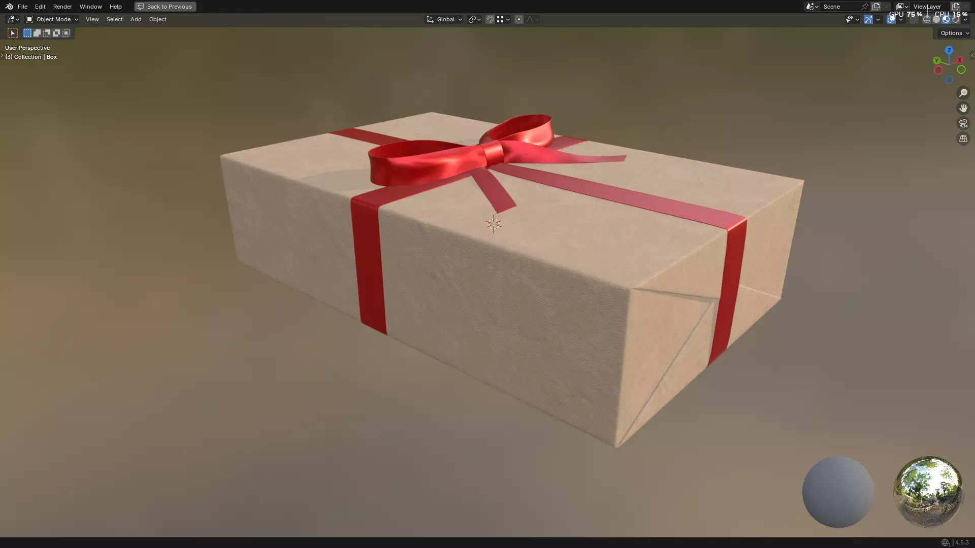 Wrapped Gift Box PBR 11 3D model_8