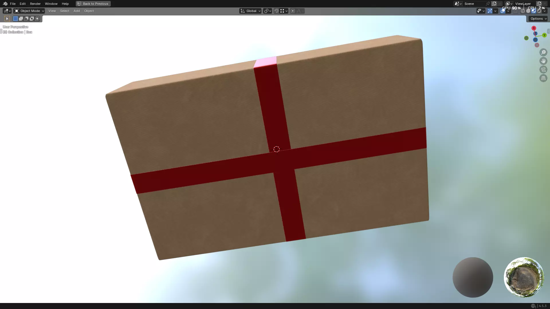 Wrapped Gift Box PBR 11 3D model_12
