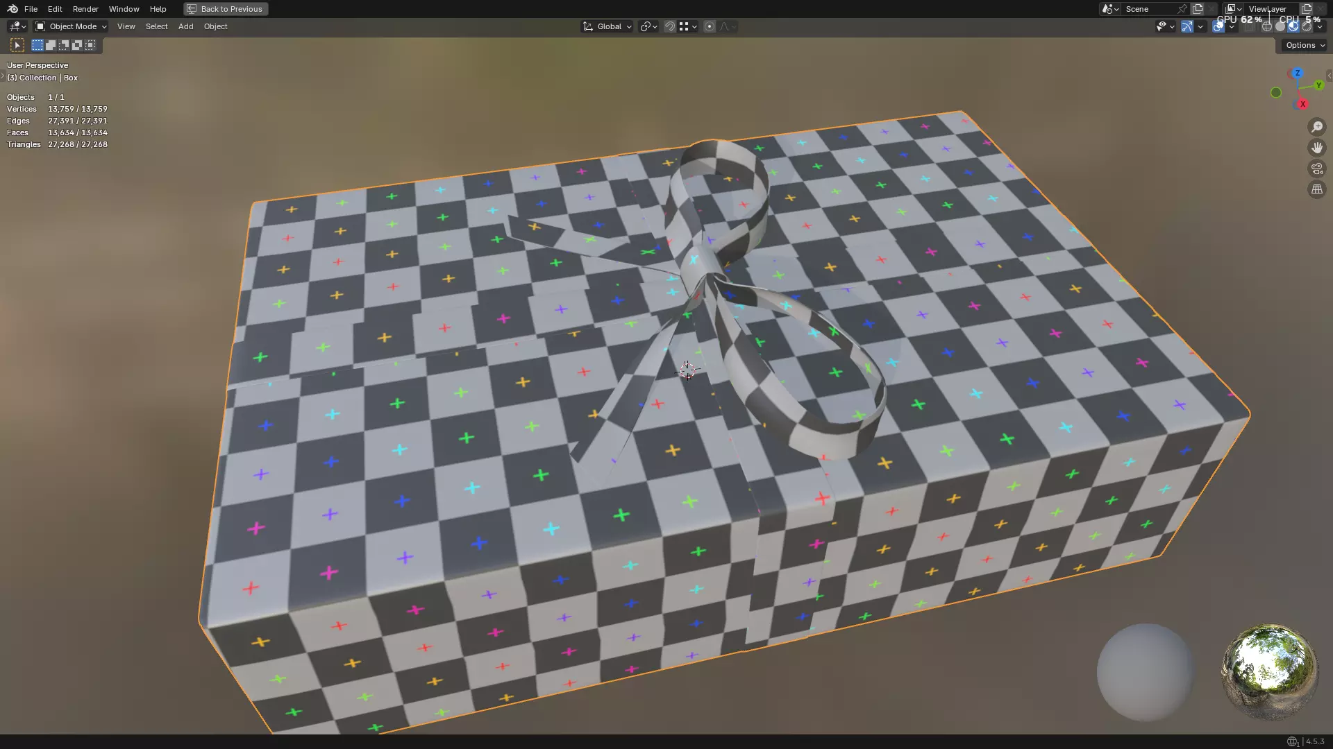Wrapped Gift Box PBR 11 3D model_53