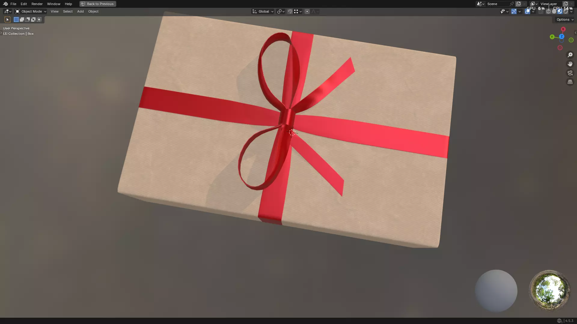 Wrapped Gift Box PBR 11 3D model_9