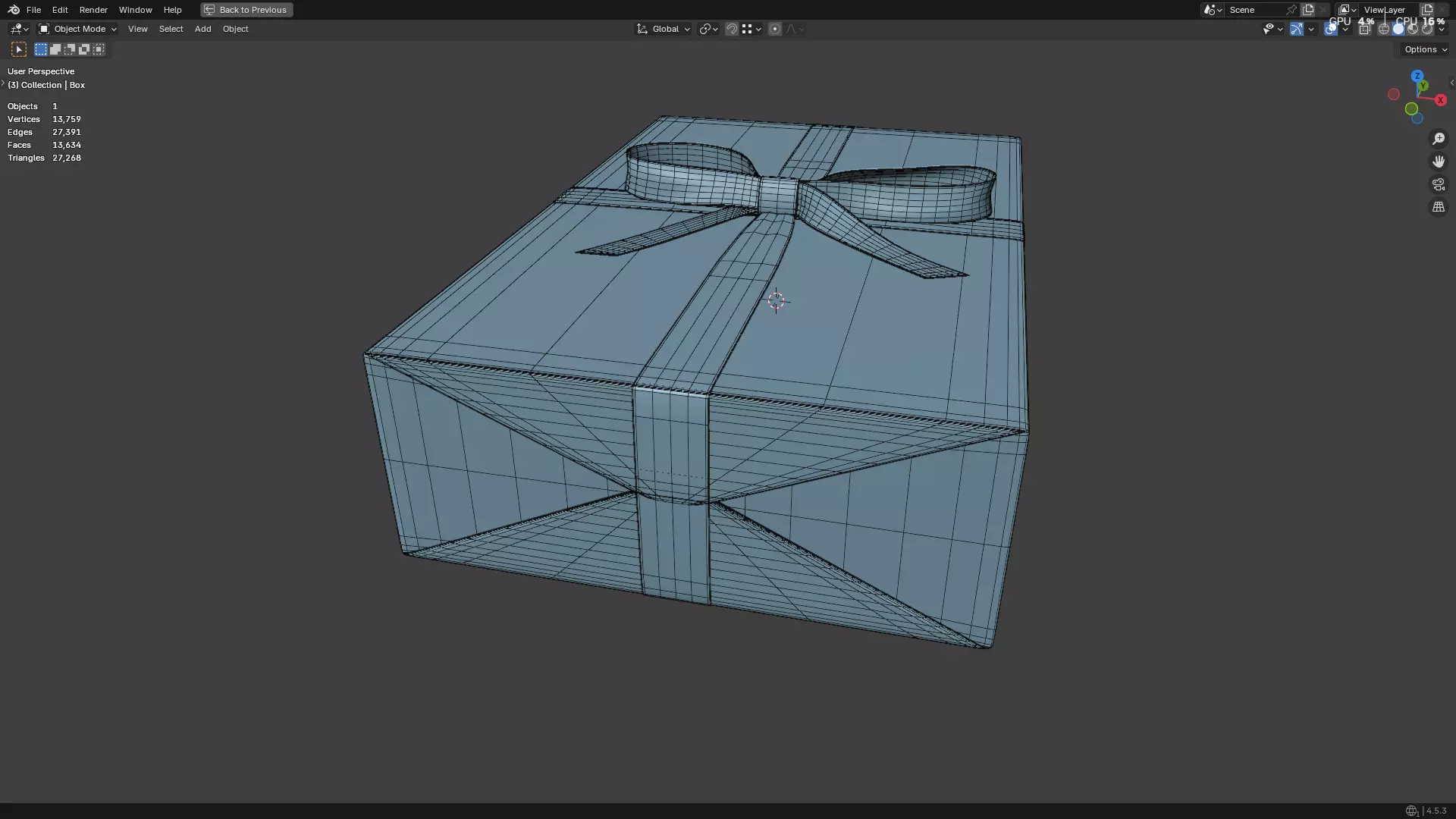Wrapped Gift Box PBR 11 3D model_44