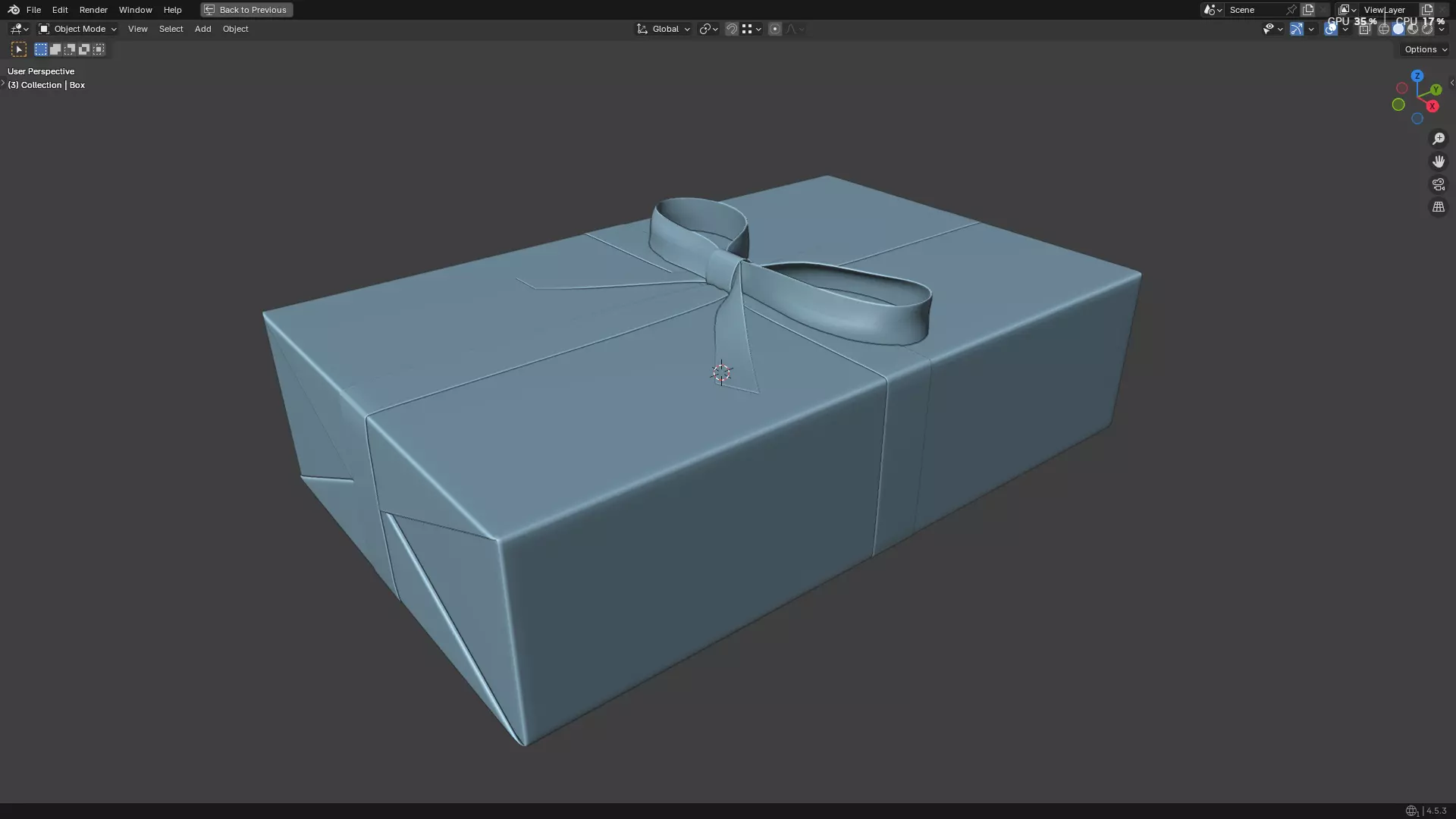 Wrapped Gift Box PBR 11 3D model_35