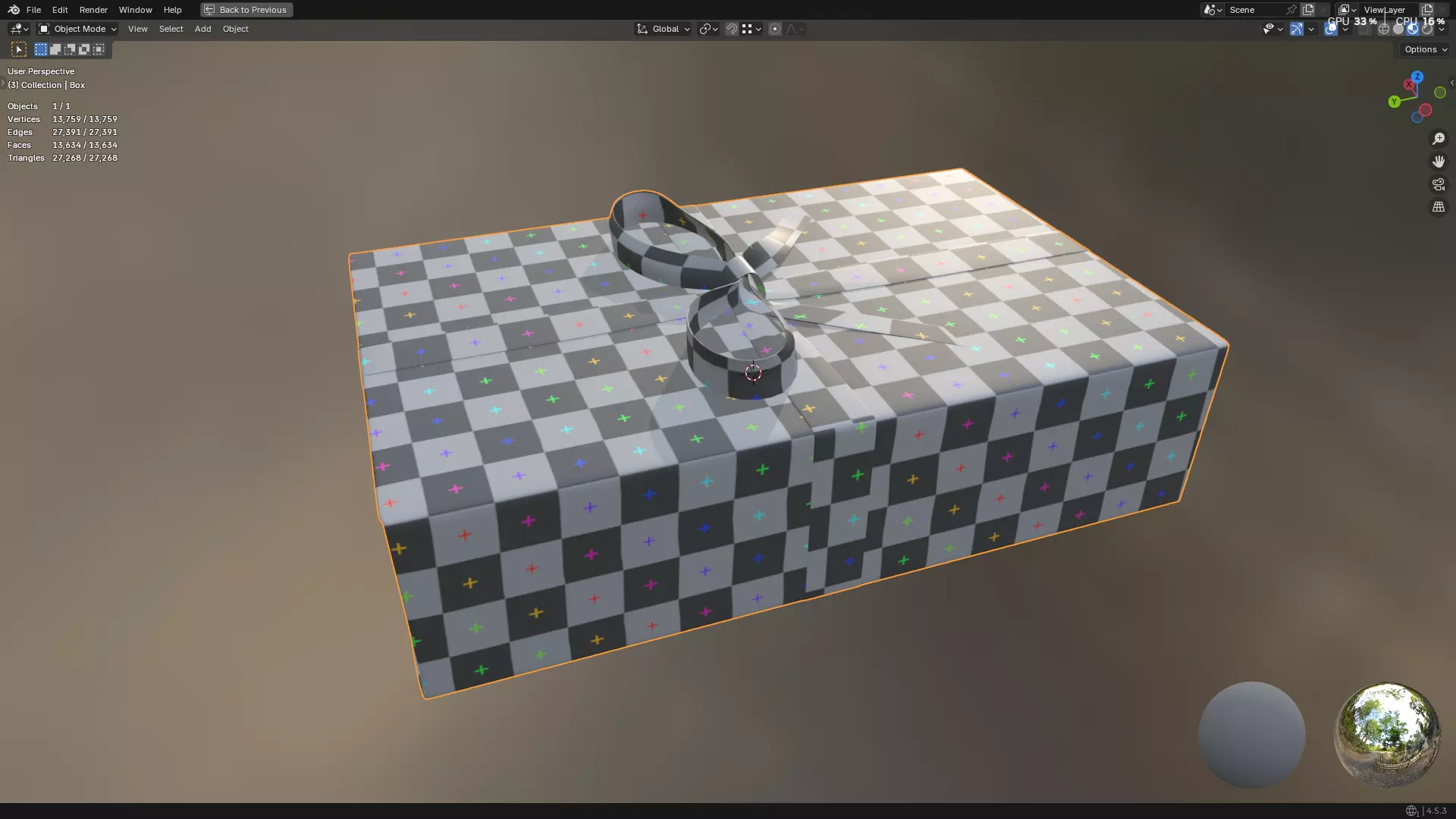 Wrapped Gift Box PBR 11 3D model_50