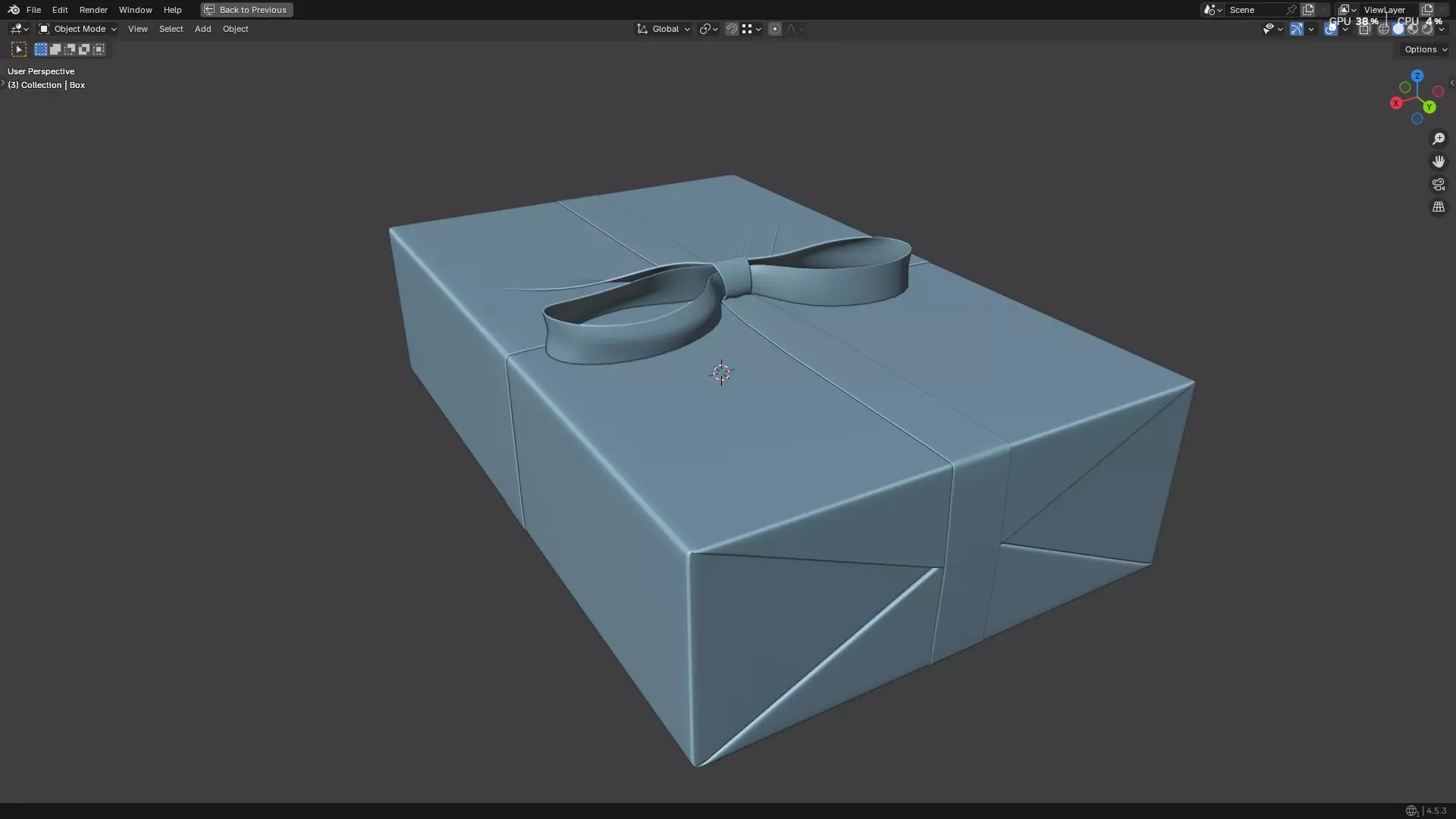 Wrapped Gift Box PBR 11 3D model_36