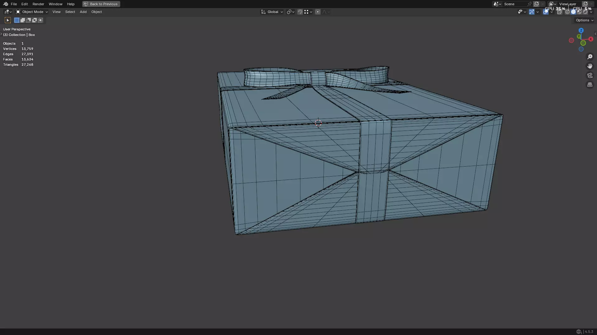 Wrapped Gift Box PBR 11 3D model_46