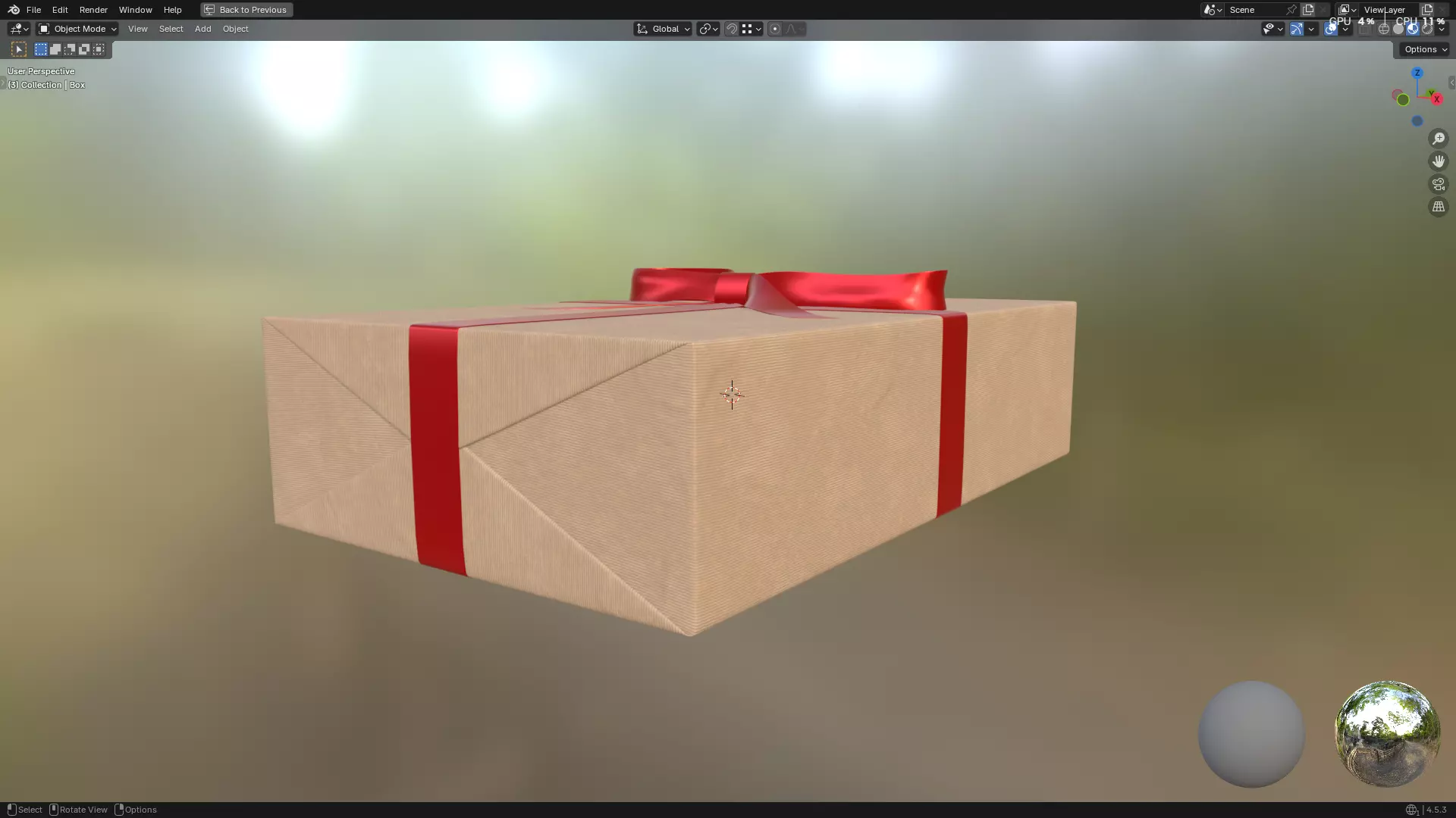 Wrapped Gift Box PBR 11 3D model_15