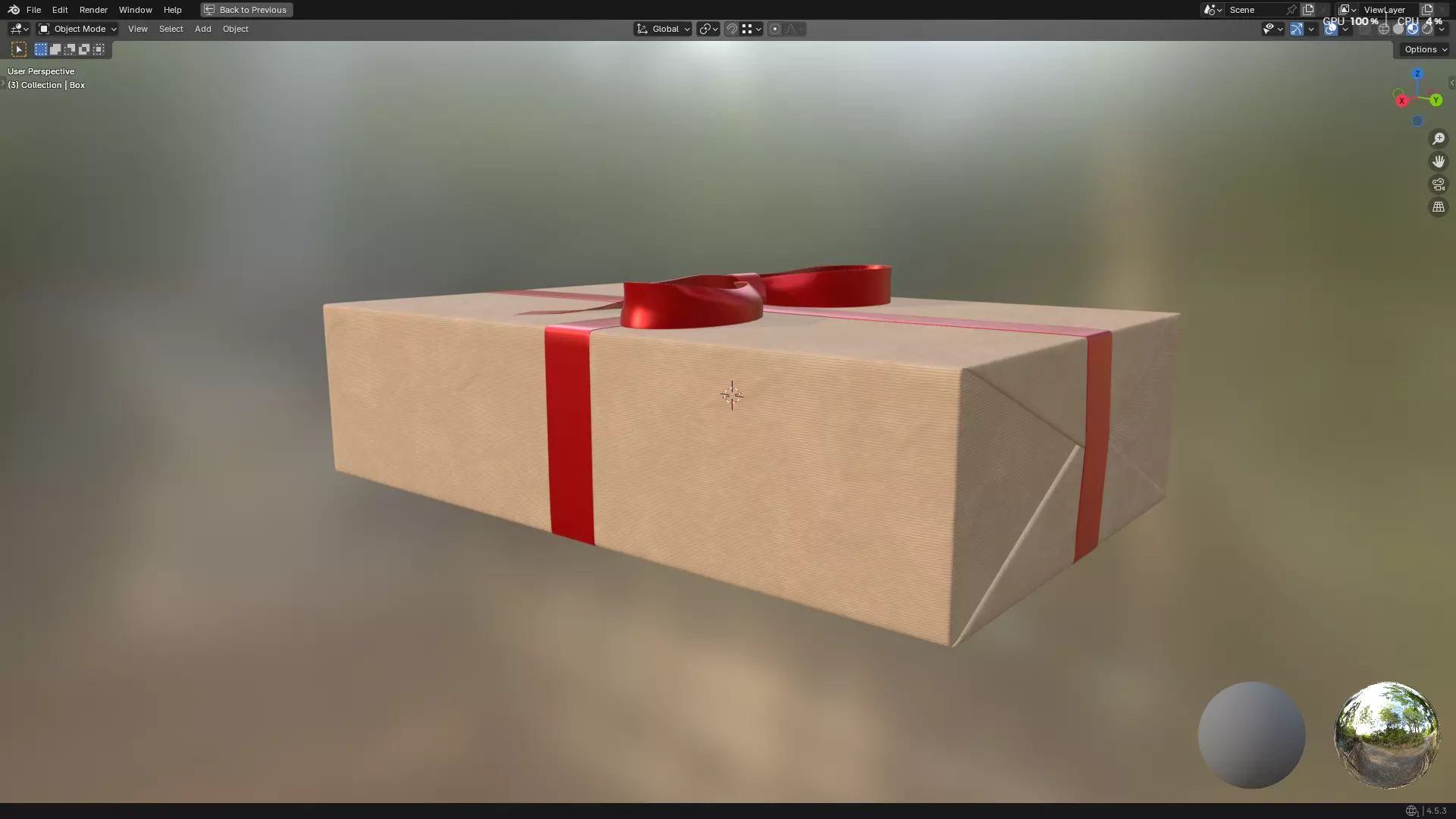 Wrapped Gift Box PBR 11 3D model_14