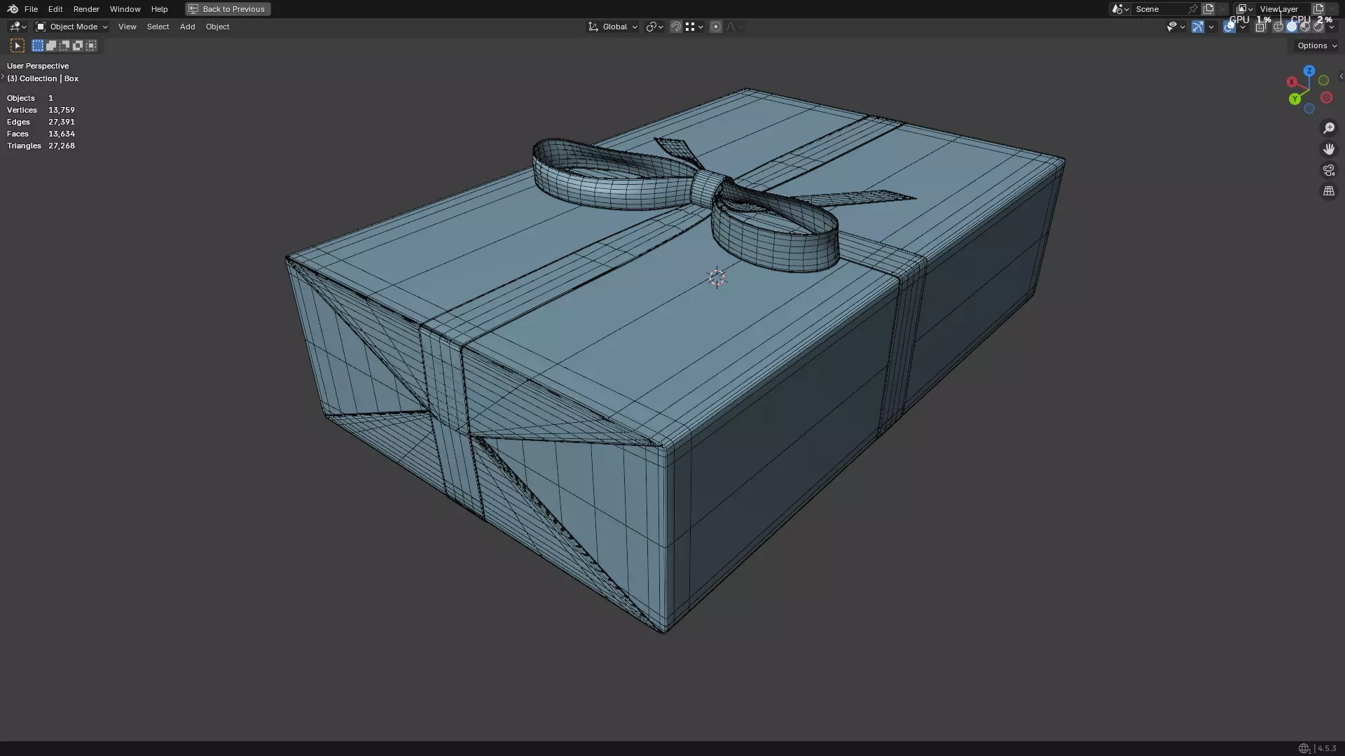 Wrapped Gift Box PBR 11 3D model_45