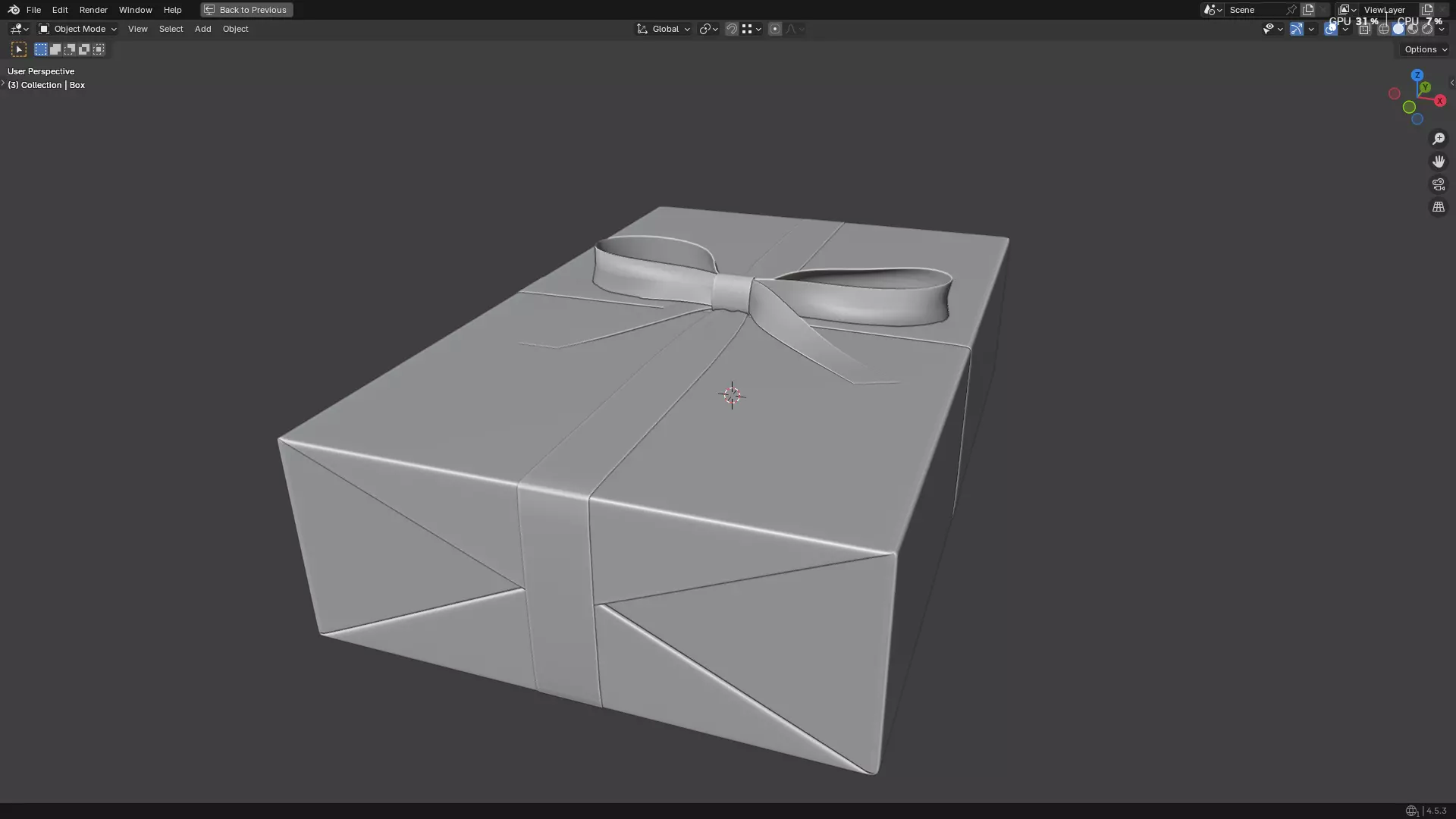 Wrapped Gift Box PBR 11 3D model_16