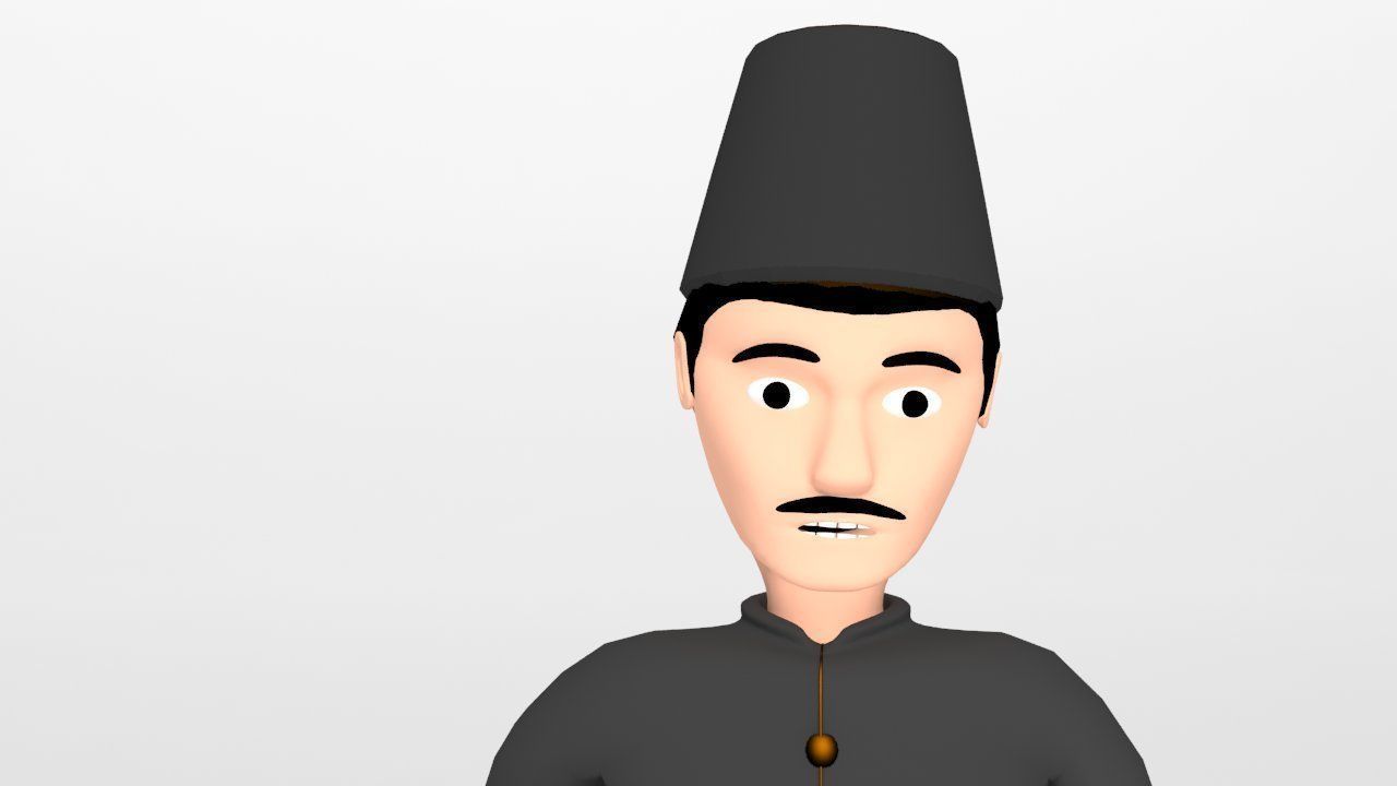 adipati mrapat character indonesian Low-poly 3D model_2